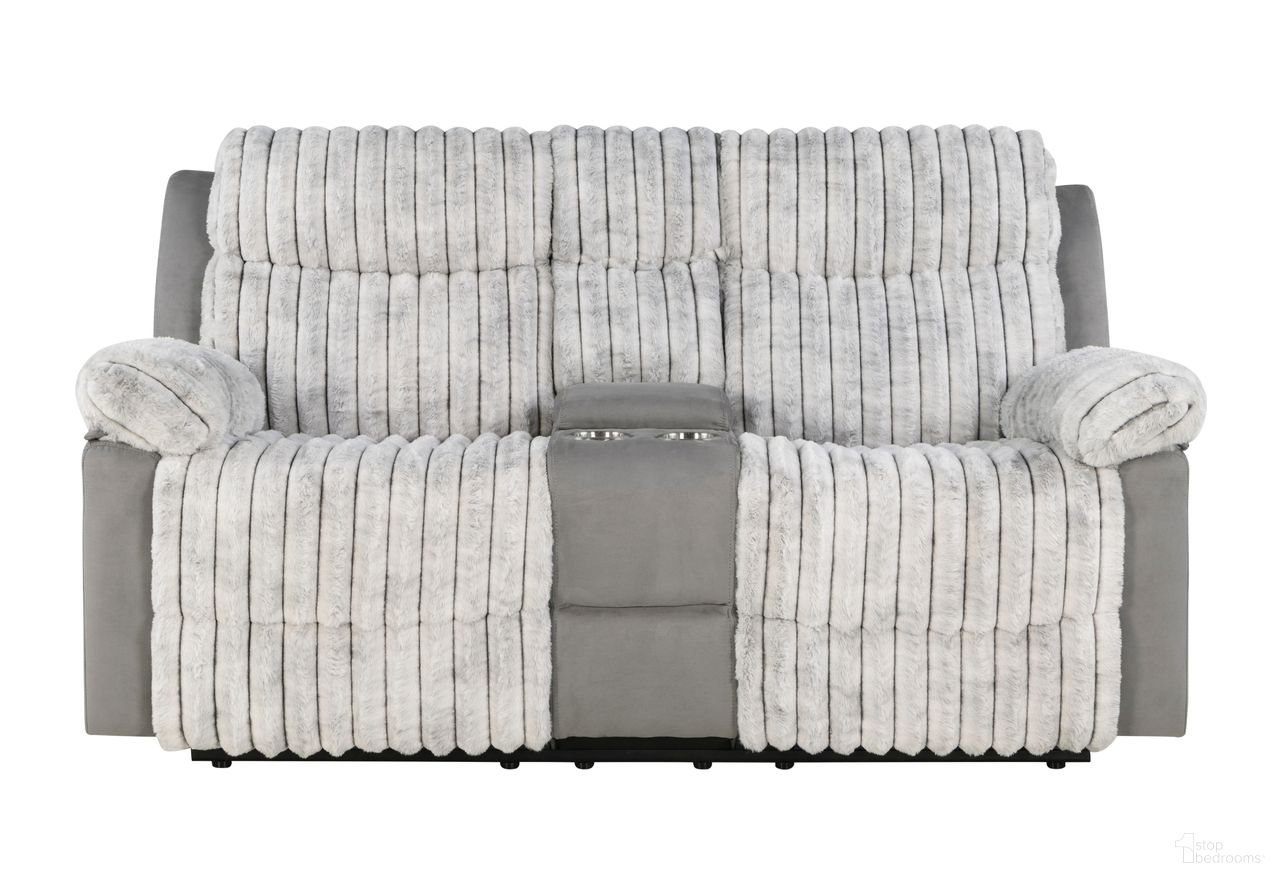 The appearance of U6028 Console Reclining Loveseat In Grey designed by Global Furniture USA in the modern / contemporary interior design. This grey piece of furniture was selected by 1StopBedrooms from U6028 Collection to add a touch of cosiness and style into your home. Sku: U6028-GREY-CRLS-N. Material: Fabric.