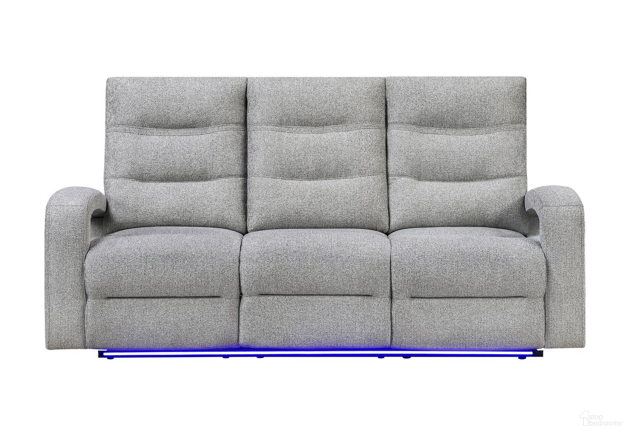 The appearance of U6611 Power Reclining Sofa with LED In Dark Grey designed by Global Furniture USA in the modern / contemporary interior design. This dark grey piece of furniture was selected by 1StopBedrooms from U6611 Collection to add a touch of cosiness and style into your home. Sku: U6611-GREY 15-PRS W/LED. Material: Fabric.