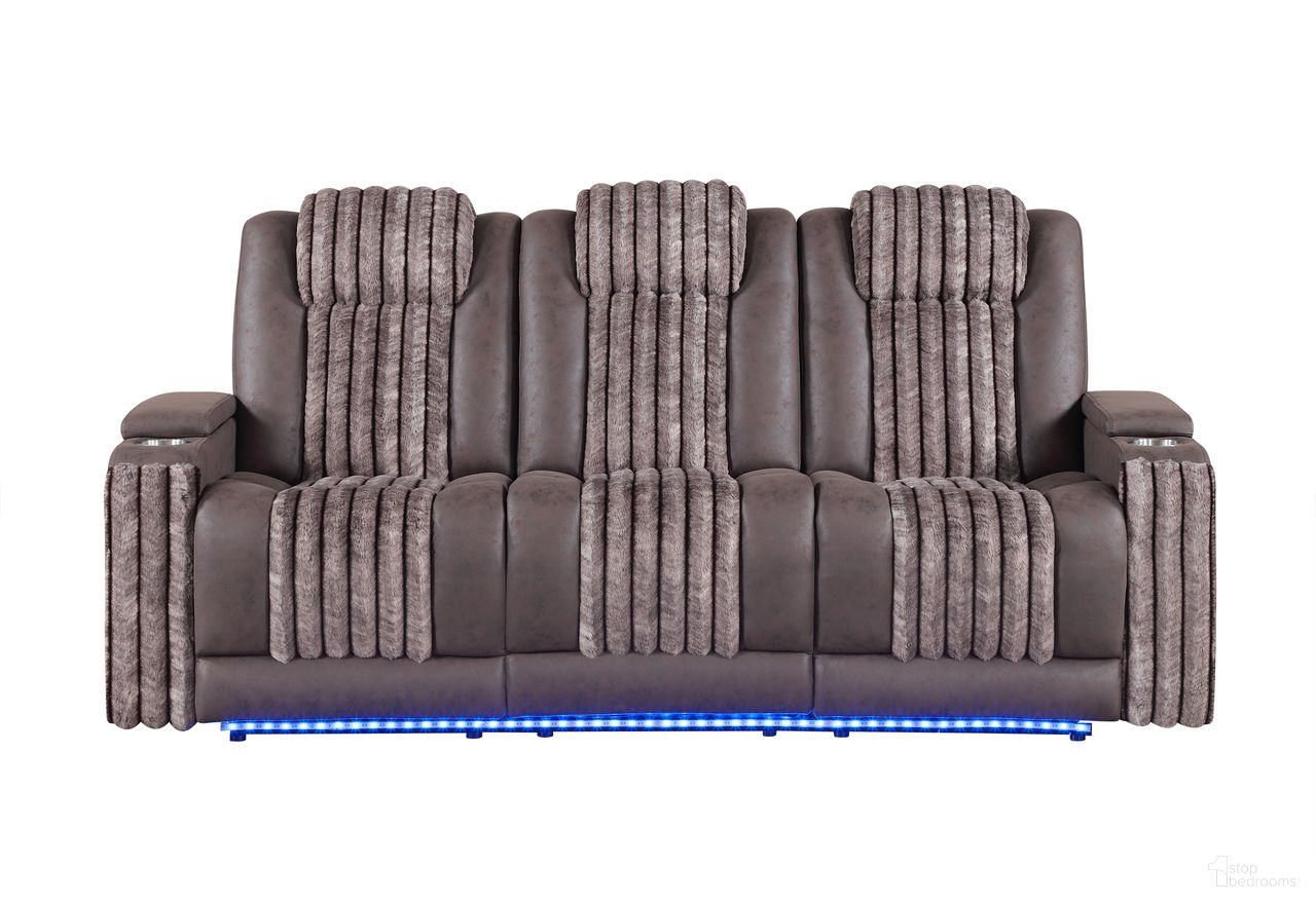 The appearance of U8000 Power Reclining Sofa with Reading Light and LED Light In Brown designed by Global Furniture USA in the modern / contemporary interior design. This brown piece of furniture was selected by 1StopBedrooms from U8000 Collection to add a touch of cosiness and style into your home. Sku: U8000-BROWN-PRS W/ PHR DDT WC + LED. Material: Fabric.