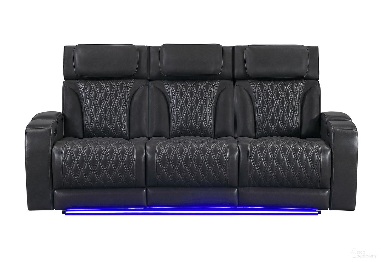 The appearance of U8611 Blanche Power Reclining Sofa with PHR and LED In Charcoal designed by Global Furniture USA in the modern / contemporary interior design. This charcoal piece of furniture was selected by 1StopBedrooms from U8611 Blanche Collection to add a touch of cosiness and style into your home. Sku: U8611-BLANCHE CHAR-PRS W/ PHR LED. Material: Fabric.