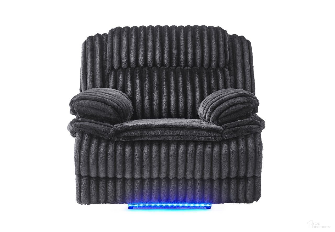 U8686 Power Recliner with LED In Black