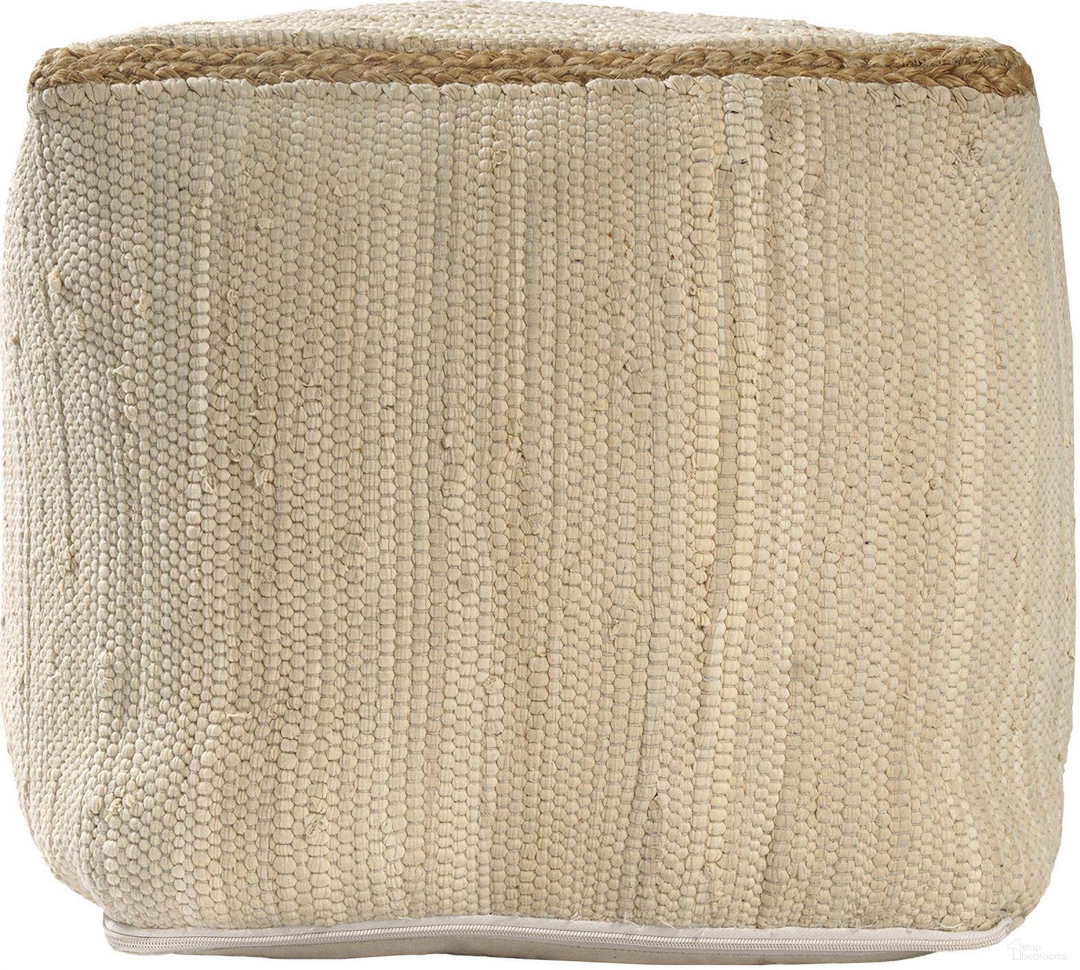 The appearance of Ulto Birch Bordered Hand-Loomed Cotton Pouf with Jute Braid In Silver designed by Rajani Home in the transitional interior design. This silver piece of furniture was selected by 1StopBedrooms from Bova Collection to add a touch of cosiness and style into your home. Sku: 4C022359G03048. Material: Cotton.