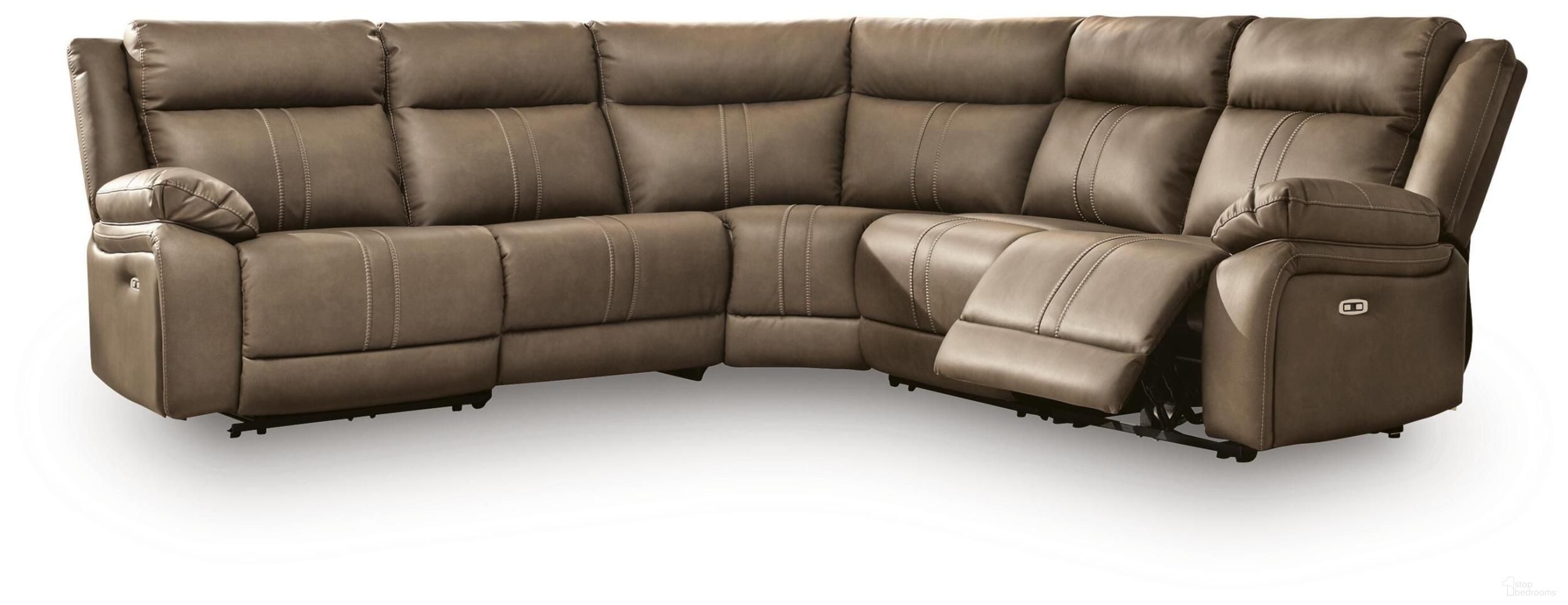 Ultra-Max 5-Piece Power Reclining Sectional In Biscotti
