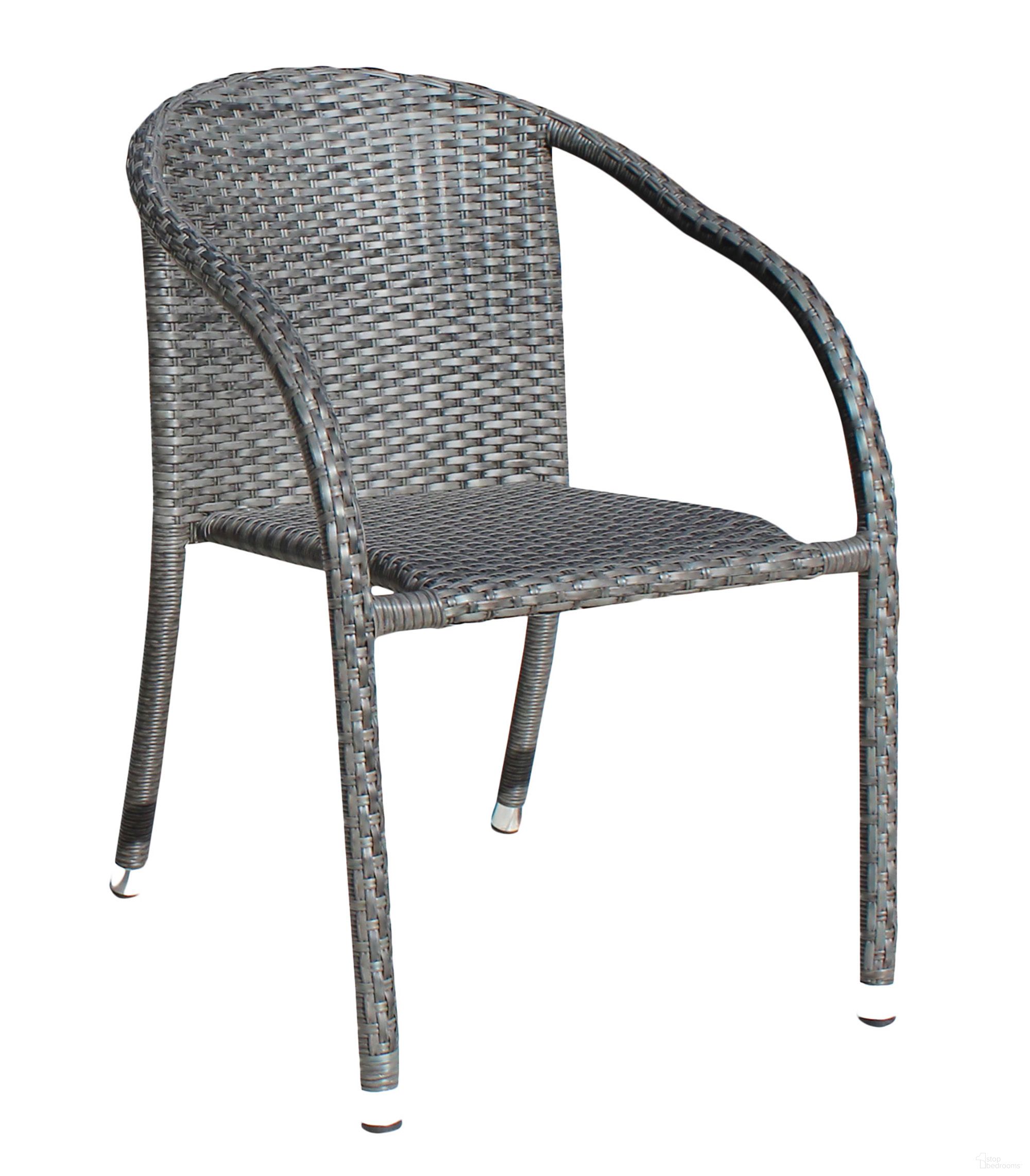 The appearance of Ultra Stackable Woven Armchair In Gray designed by Pelican Reef in the traditional interior design. This gray piece of furniture  was selected by 1StopBedrooms from Ultra Collection to add a touch of cosiness and style into your home. Sku: 890-1147-GRY. Material: HDPE.
