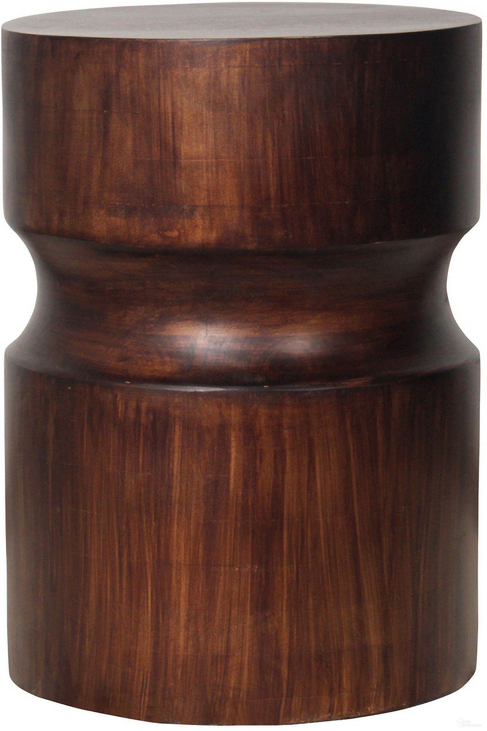 The appearance of Ulyss Handmade Solid Mango Wood Drum Side End Table In Brown designed by Rajani Home in the transitional interior design. This brown piece of furniture  was selected by 1StopBedrooms from Juno Collection to add a touch of cosiness and style into your home. Sku: 6C995418G49348. Material: Mango Wood.