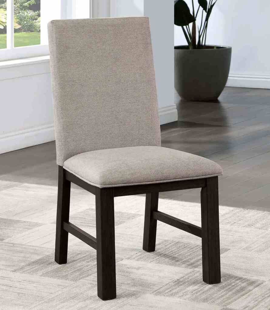 The appearance of Umbria Side Chair Set of 2 In Antique Black and Gray designed by Furniture of America in the transitional interior design. This antique black and gray piece of furniture  was selected by 1StopBedrooms from Umbria Collection to add a touch of cosiness and style into your home. Sku: CM3252BK-SC-2PK. Material: Linen. Chair Type: Side Chair.