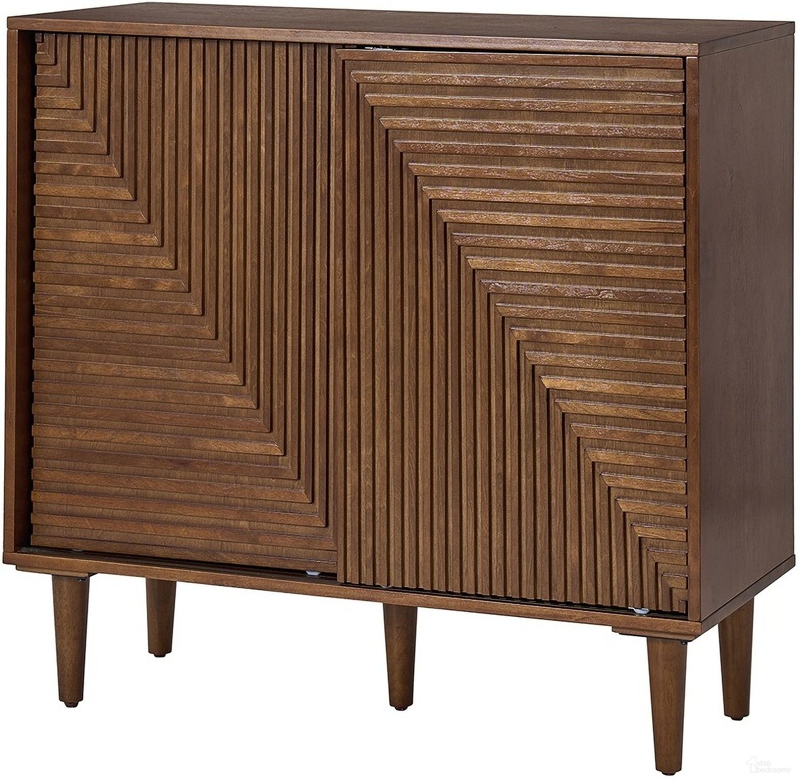 The appearance of Undine Accent Cabinet In Walnut designed by Karat Home in the modern / contemporary interior design. This walnut piece of furniture was selected by 1StopBedrooms from Undine Collection to add a touch of cosiness and style into your home. Sku: SCYL0972-WAL. Material: Engineered Wood.