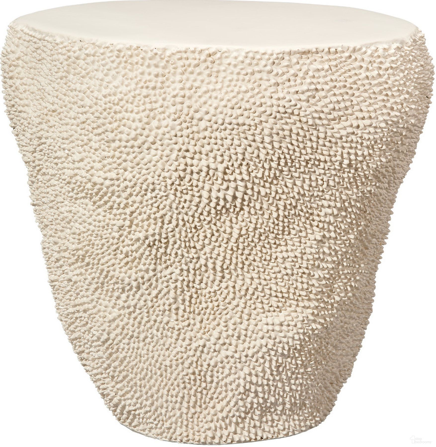 The appearance of Uni Fiber Glass Large Side Table In Cream White designed by Jamie Young Company in the modern / contemporary interior design. This cream white piece of furniture  was selected by 1StopBedrooms from Uni Collection to add a touch of cosiness and style into your home. Sku: 20UNI-LGCR. Material: Glass.