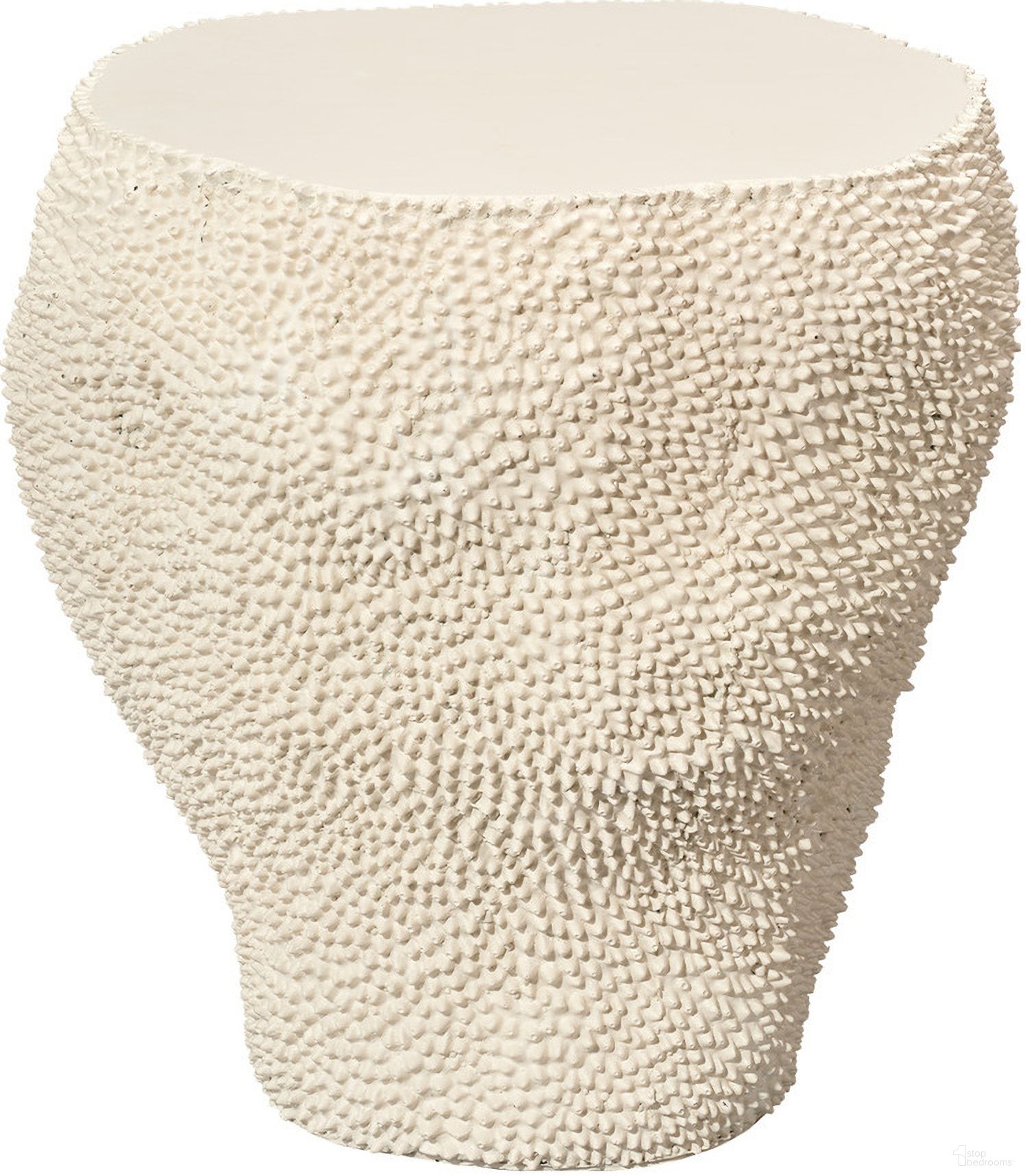 The appearance of Uni Fiber Glass Small Side Table In Cream White designed by Jamie Young Company in the modern / contemporary interior design. This cream white piece of furniture  was selected by 1StopBedrooms from Uni Collection to add a touch of cosiness and style into your home. Sku: 20UNI-SMCR. Material: Glass.