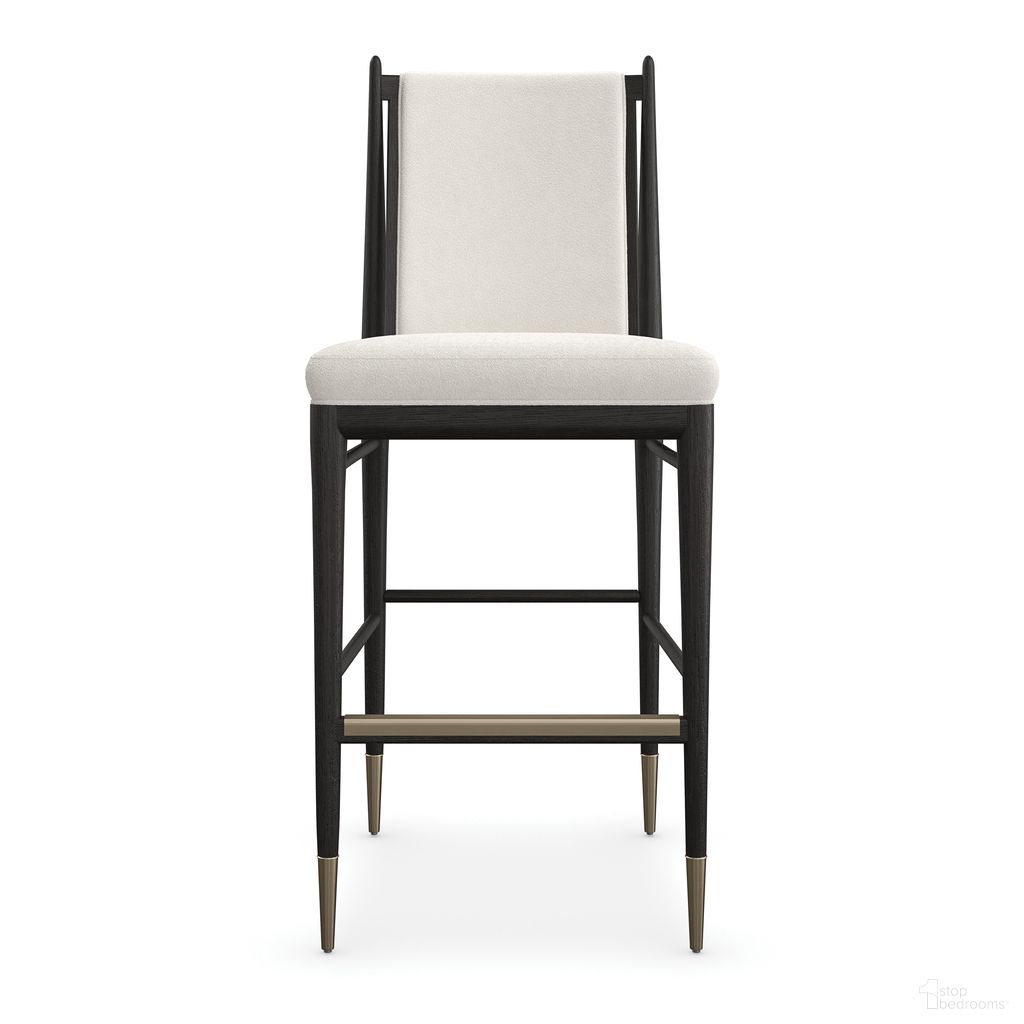 The appearance of Unity Dark Bar Stool In Black designed by Caracole in the modern / contemporary interior design. This black piece of furniture was selected by 1StopBedrooms from Unity Collection to add a touch of cosiness and style into your home. Sku: M142-023-302. Material: Oak.