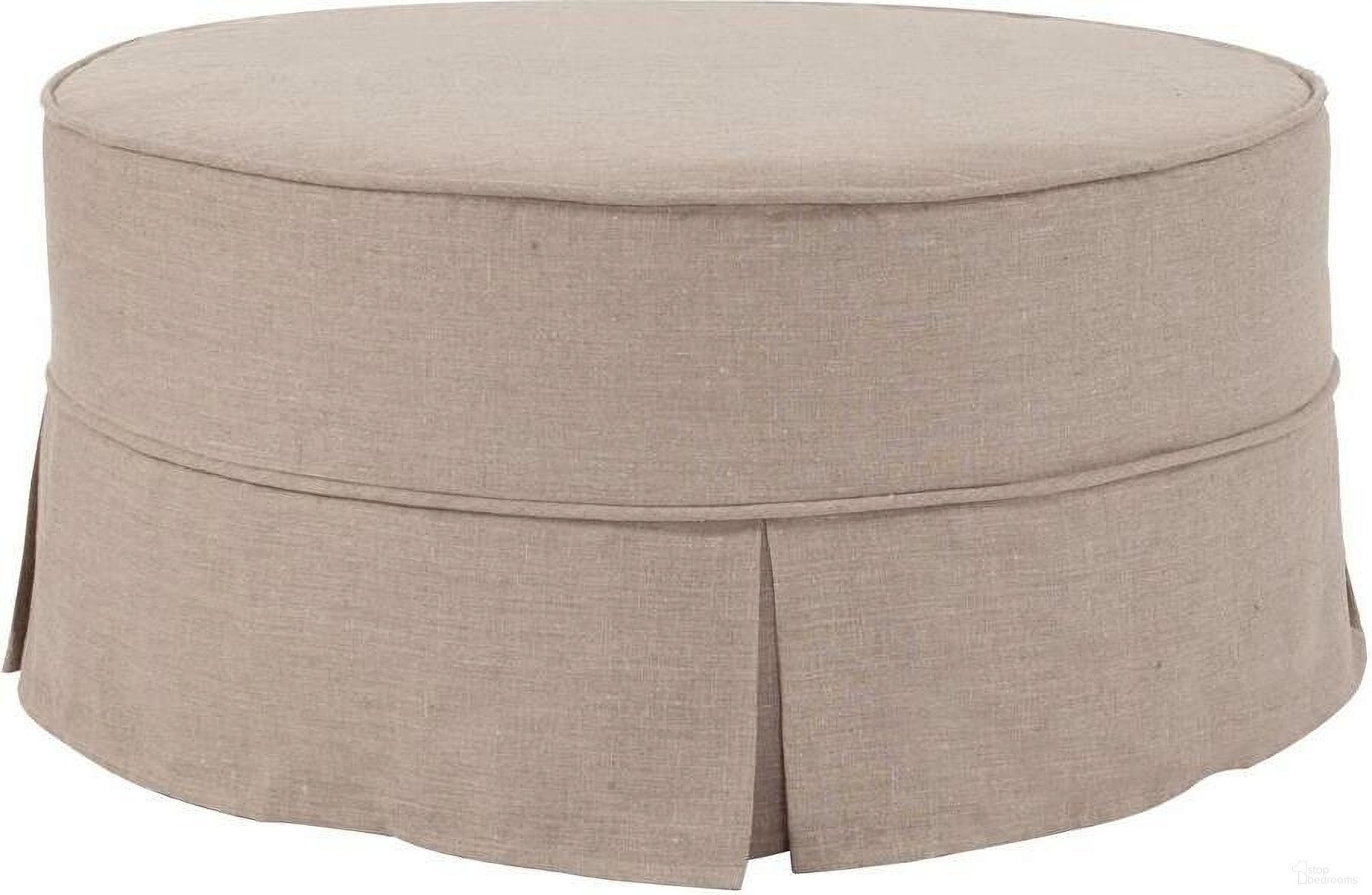 The appearance of Universal 36 Inch Round Linen Slub - Skirted In Natural designed by Howard Elliott in the modern / contemporary interior design. This natural piece of furniture was selected by 1StopBedrooms from Linen Universal Collection to add a touch of cosiness and style into your home. Sku: 132-610S. Material: Linen.