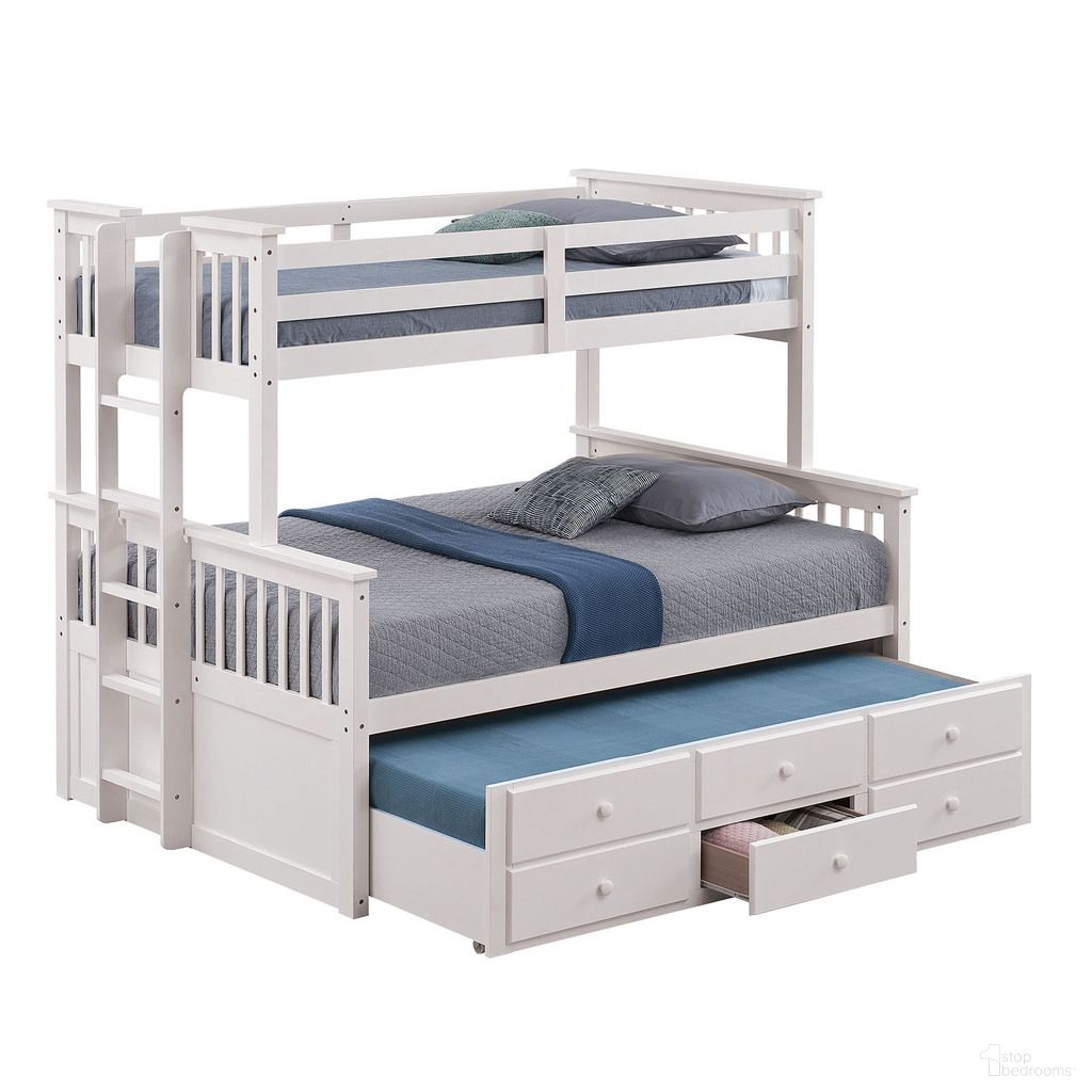 University Twin Over Full Bunk Bed In White