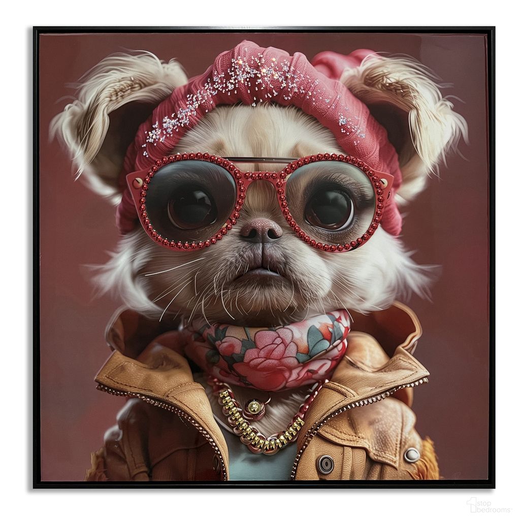 Untamed Female Fancy Dog Canvas Wall Art In Multi