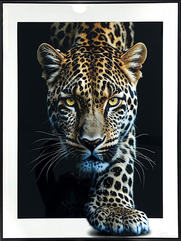 Untamed Midnight Stalker II - 32" x 24" - Gloss Canvas with Rocks In Black/Tan/Gray