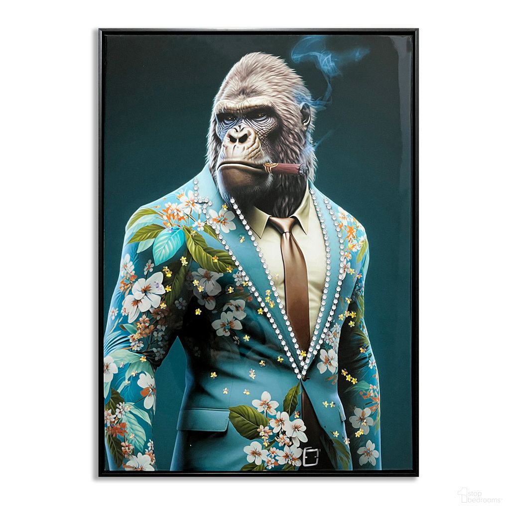 Untamed Suit Gorilla Canvas Art Canvas Wall Art In Teal
