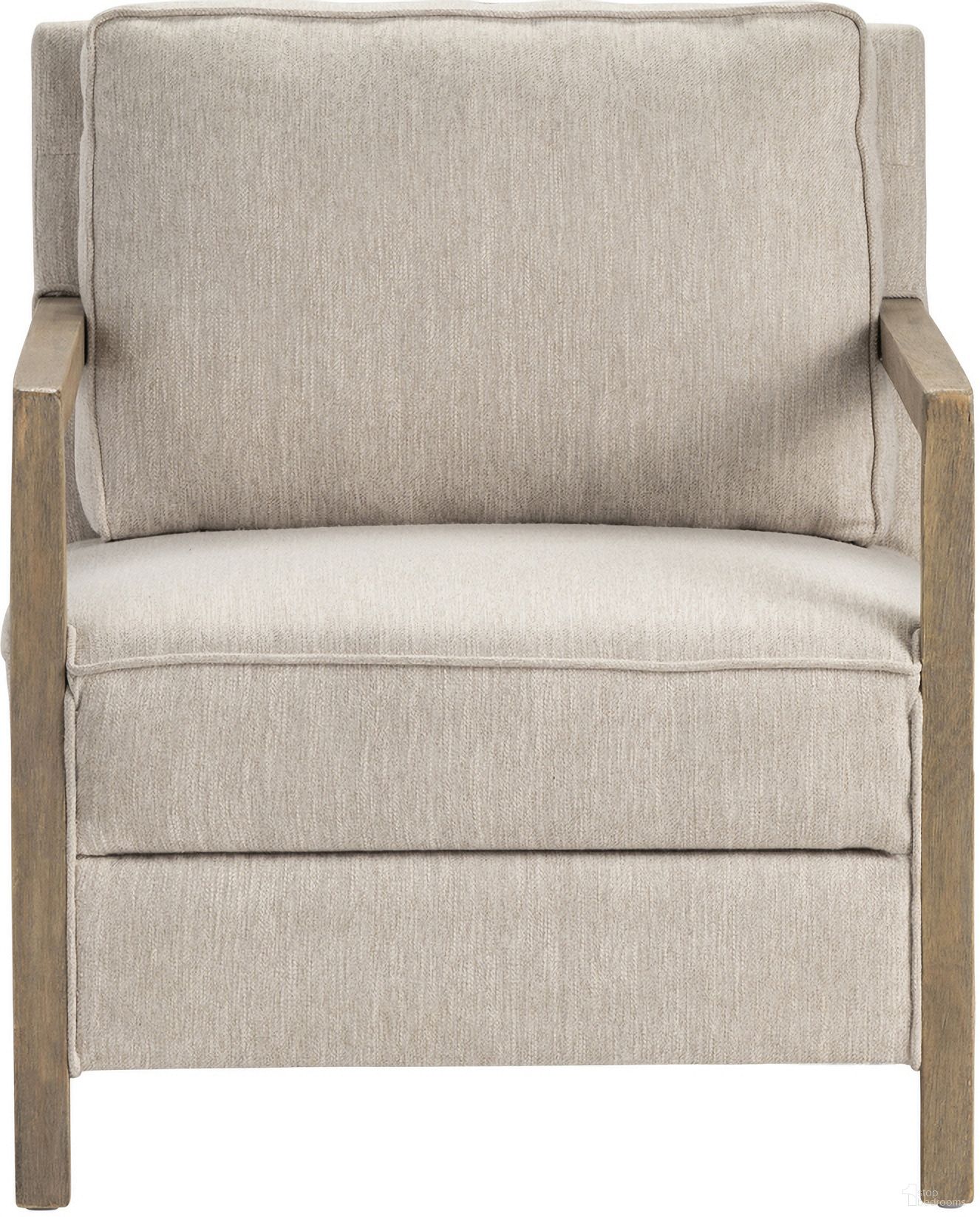 The appearance of Upholstered Accent Chair In Brown and Beige designed by Crestview Collection in the transitional interior design. This brown and beige piece of furniture  was selected by 1StopBedrooms from  to add a touch of cosiness and style into your home. Sku: CVFZR5100. Material: Polyester.
