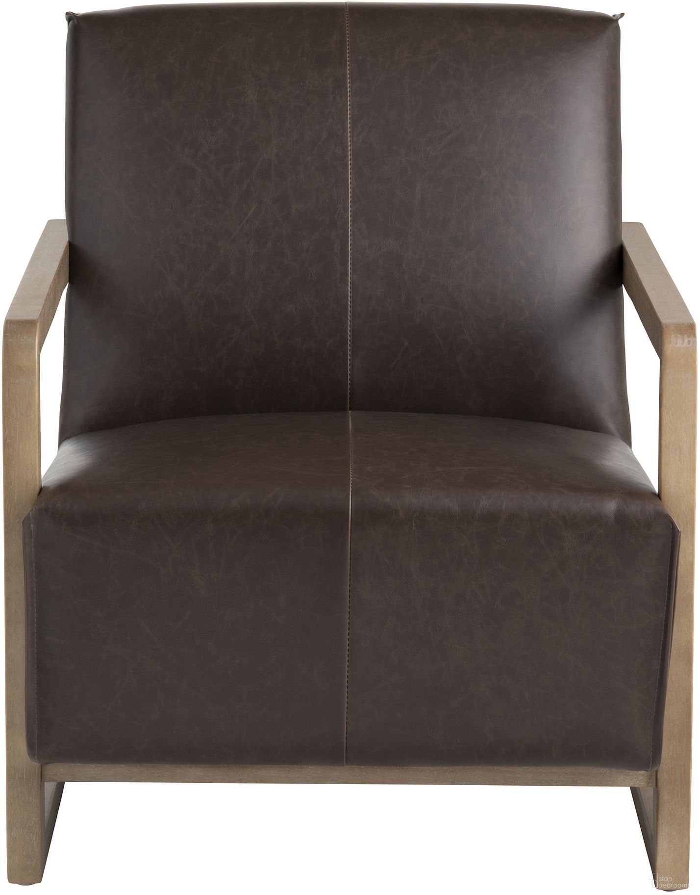 The appearance of Upholstered Accent Chair In Tan and Brown designed by Crestview Collection in the transitional interior design. This tan/brown piece of furniture  was selected by 1StopBedrooms from  to add a touch of cosiness and style into your home. Sku: CVFZR5139. Material: Vegan Leather.