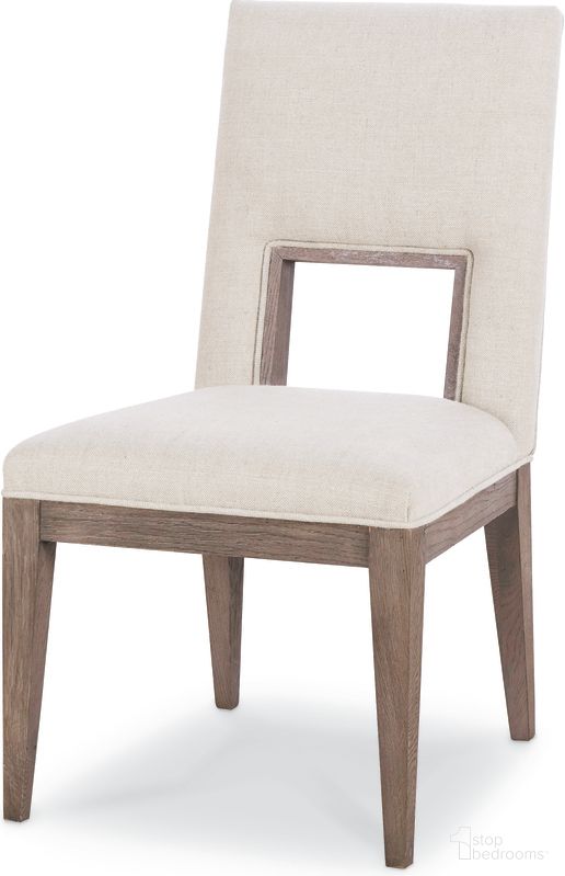 The appearance of Upholstered Dining Side Chair In Timber Grey designed by Century Furniture in the modern / contemporary interior design. This timber grey piece of furniture  was selected by 1StopBedrooms from Casa Bella Collection to add a touch of cosiness and style into your home. Sku: C5H-531. Material: Solid Oak. Chair Type: Side Chair.