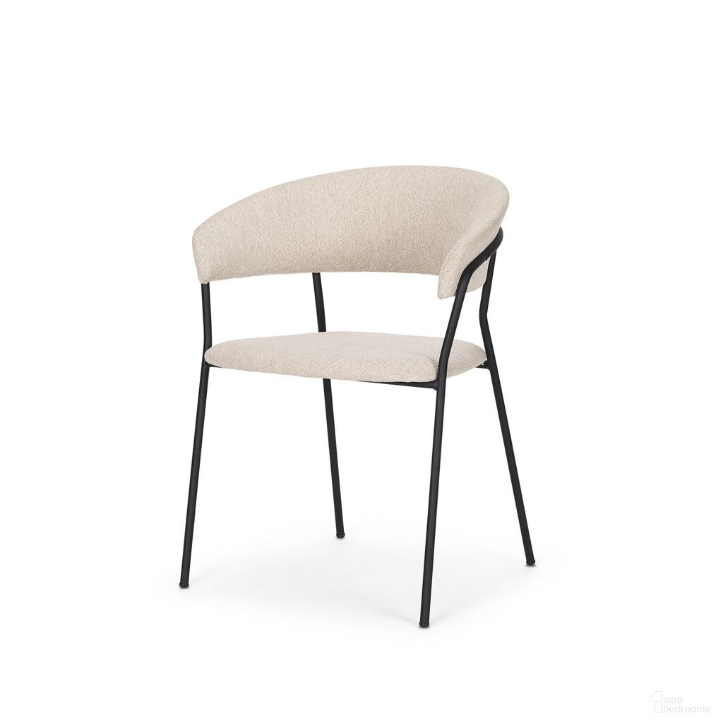 The appearance of Upholstered Fabric and Metal Open Back Dining Arm Chair In Light Gray and Black designed by Homeroots in the modern / contemporary interior design. This light gray/black piece of furniture was selected by 1StopBedrooms from to add a touch of cosiness and style into your home. Sku: 605881. Material: Fabric. Chair Type: Arm Chair.