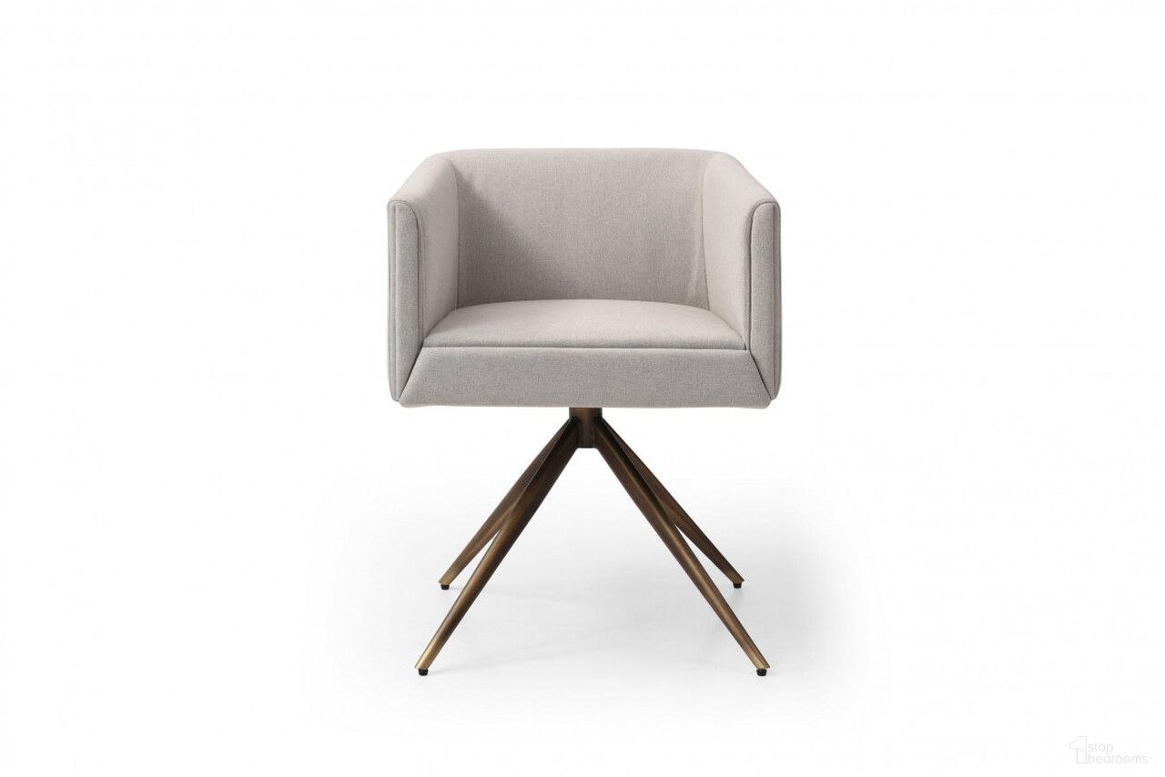 The appearance of Upholstered Fabric Dining Arm Chair In Light Grey and Brass designed by Homeroots in the modern / contemporary interior design. This light grey and brass piece of furniture was selected by 1StopBedrooms from to add a touch of cosiness and style into your home. Sku: 487973. Material: Fabric. Chair Type: Arm Chair.