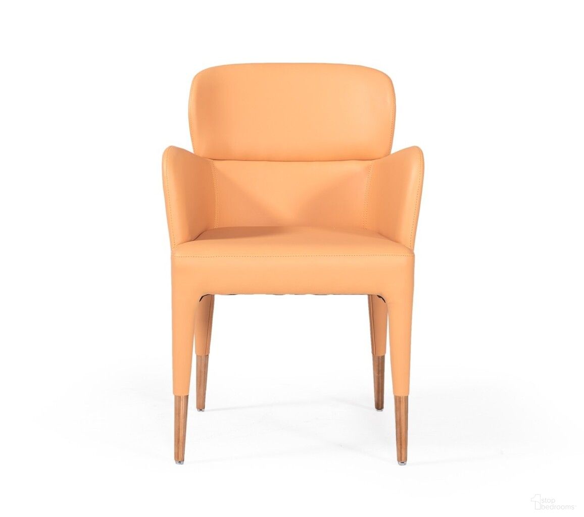 The appearance of Upholstered Fabric Dining Arm Chair In Peach designed by Homeroots in the modern / contemporary interior design. This peach piece of furniture was selected by 1StopBedrooms from to add a touch of cosiness and style into your home. Sku: 472260. Material: Fabric. Chair Type: Arm Chair.