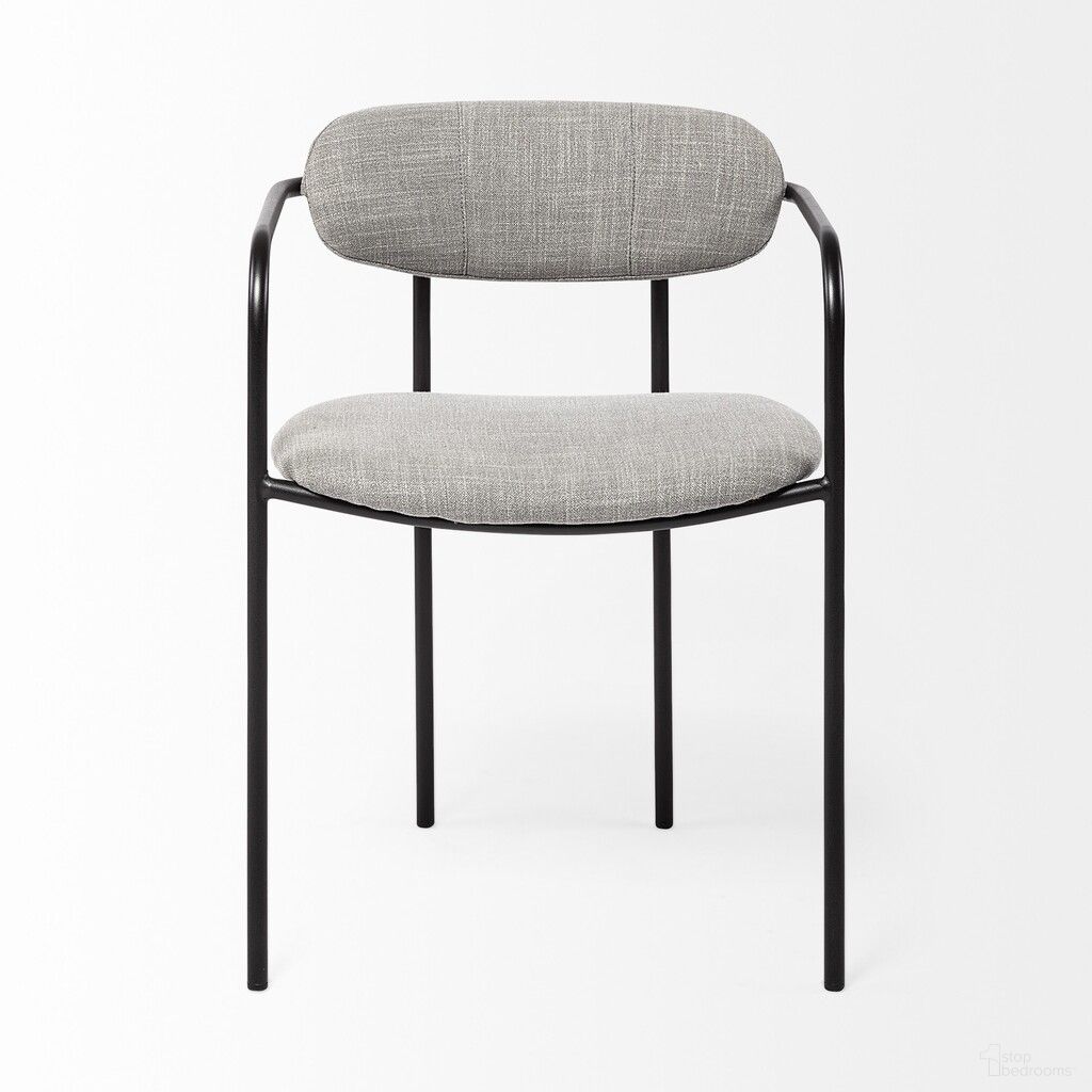 The appearance of Upholstered Fabric Dining Arm Chairs Set of 2 In Gray and Black designed by Homeroots in the modern / contemporary interior design. This gray and black piece of furniture  was selected by 1StopBedrooms from  to add a touch of cosiness and style into your home. Sku: 397475. Material: Fabric. Chair Type: Arm Chair.