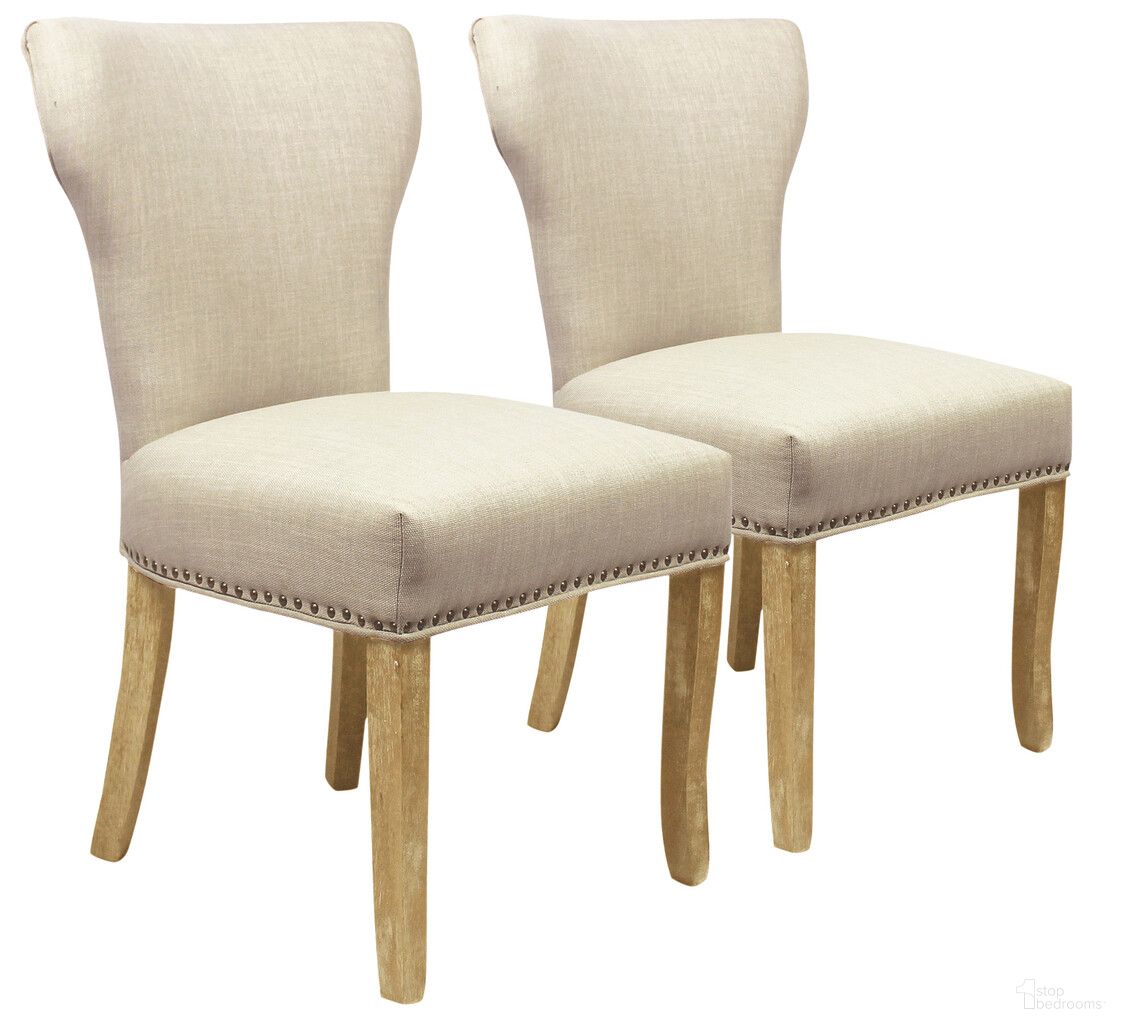 The appearance of Upholstered Fabric Dining Parsons Chairs Set of 2 In Ivory and Natural designed by Homeroots in the transitional interior design. This ivory and natural piece of furniture was selected by 1StopBedrooms from to add a touch of cosiness and style into your home. Sku: 488823. Material: Fabric. Chair Type: Side Chair.