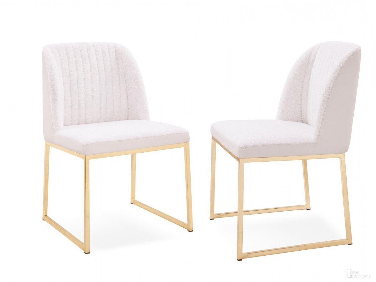 The appearance of Upholstered Fabric Wing Back Dining Side Chairs Set of 2 In White and Gold designed by Homeroots in the modern / contemporary interior design. This white and gold piece of furniture was selected by 1StopBedrooms from to add a touch of cosiness and style into your home. Sku: 472270. Material: Fabric. Chair Type: Side Chair.