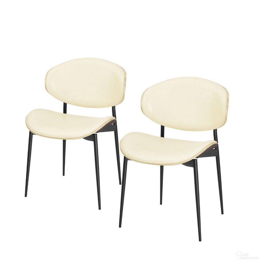 The appearance of Upholstered Faux Leather Curved Back Dining Side Chairs Set of 2 In Off White and Black designed by Homeroots in the modern / contemporary interior design. This off white and black piece of furniture was selected by 1StopBedrooms from to add a touch of cosiness and style into your home. Sku: 543556. Material: Faux Leather. Chair Type: Side Chair.