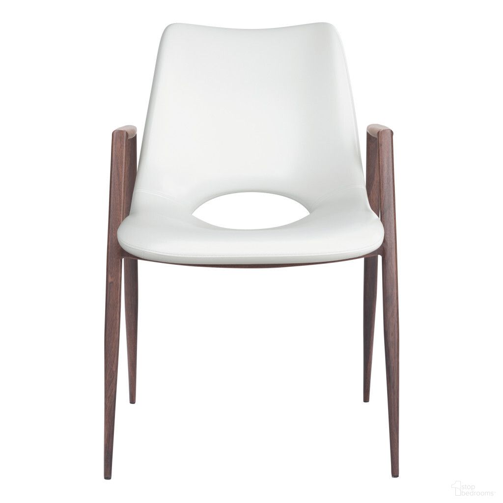The appearance of Upholstered Faux Leather Open Back Dining Arm Chairs Set of 2 In White and Brown designed by Homeroots in the modern / contemporary interior design. This white and brown piece of furniture was selected by 1StopBedrooms from to add a touch of cosiness and style into your home. Sku: 394734. Material: Faux Leather. Chair Type: Arm Chair.