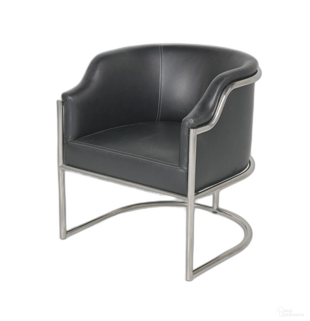 The appearance of Upholstered Leather Curved Back Dining Arm Chair In Charcoal and Silver designed by Homeroots in the modern / contemporary interior design. This charcoal and silver piece of furniture was selected by 1StopBedrooms from to add a touch of cosiness and style into your home. Sku: 534390. Chair Type: Arm Chair. Material: Genuine Leather.