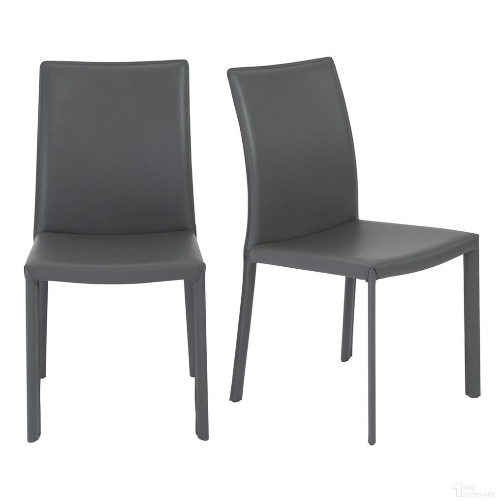 The appearance of Upholstered Leather Dining Side Chairs Set of 2 In Gray designed by Homeroots in the modern / contemporary interior design. This gray piece of furniture was selected by 1StopBedrooms from to add a touch of cosiness and style into your home. Sku: 523966. Material: Genuine Leather. Chair Type: Side Chair.