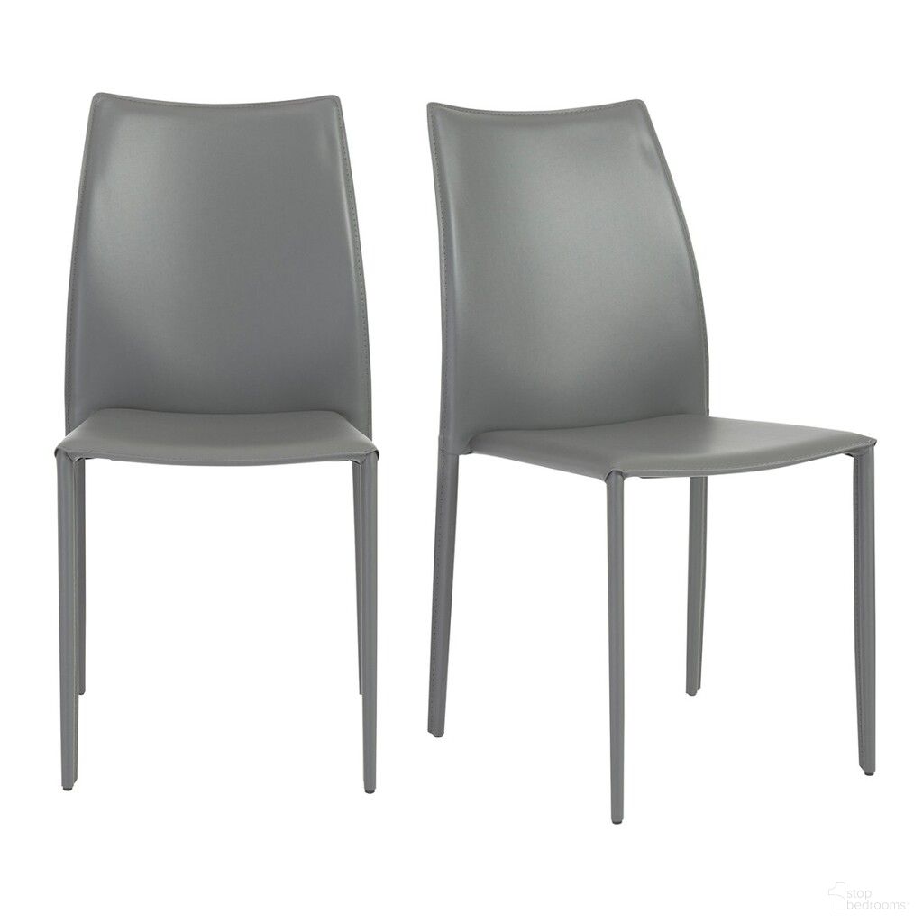 The appearance of Upholstered Leather Dining Side Chairs Set of 2 In Gray designed by Homeroots in the modern / contemporary interior design. This gray piece of furniture was selected by 1StopBedrooms from to add a touch of cosiness and style into your home. Sku: 400657. Material: Genuine Leather. Chair Type: Side Chair.