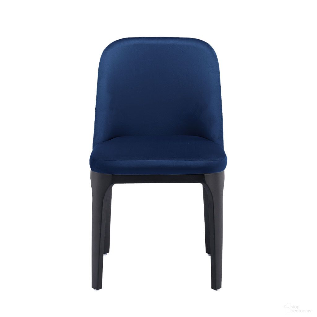 The appearance of Upholstered Velvet Dining Side Chair In Blue and Black designed by Homeroots in the modern / contemporary interior design. This blue and black piece of furniture was selected by 1StopBedrooms from to add a touch of cosiness and style into your home. Sku: 521277. Material: Velvet. Chair Type: Side Chair.