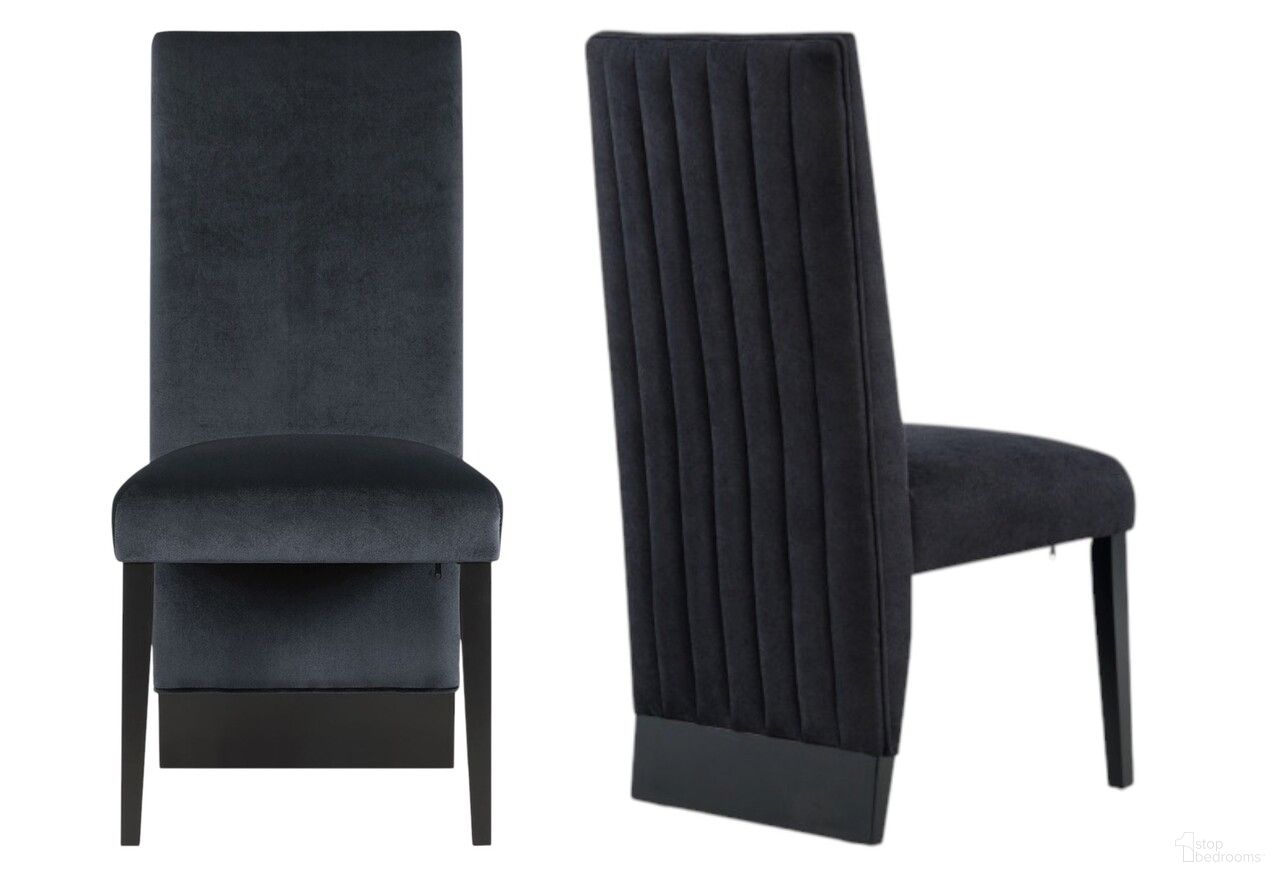 The appearance of Upholstered Velvet Dining Side Chairs Set of 2 In Black designed by Homeroots in the modern / contemporary interior design. This black piece of furniture was selected by 1StopBedrooms from to add a touch of cosiness and style into your home. Sku: 564878. Material: Velvet. Chair Type: Side Chair.