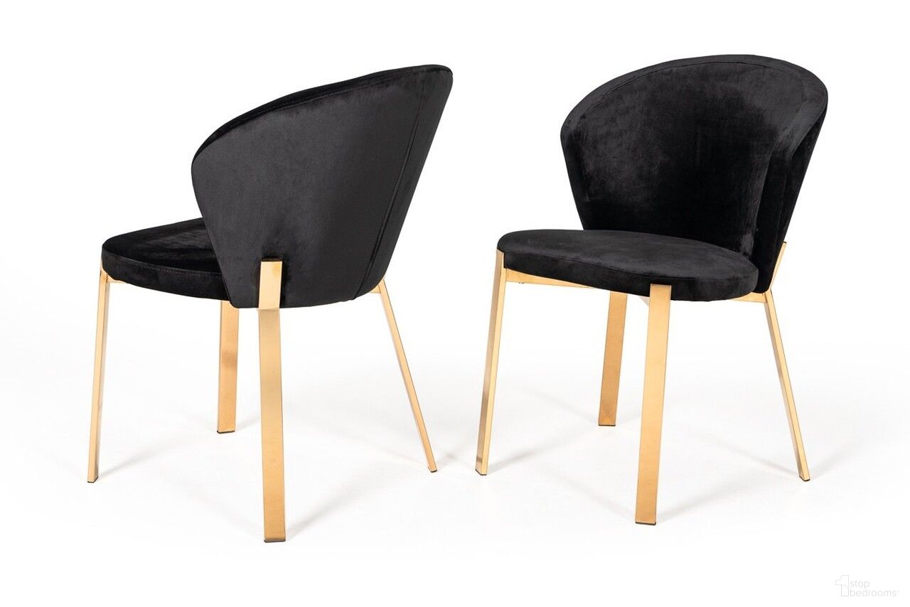 The appearance of Upholstered Velvet Wing Back Dining Side Chairs Set of 2 In Champagne and Black designed by Homeroots in the transitional interior design. This champagne/black piece of furniture was selected by 1StopBedrooms from to add a touch of cosiness and style into your home. Sku: 472168. Material: Velvet. Chair Type: Side Chair.