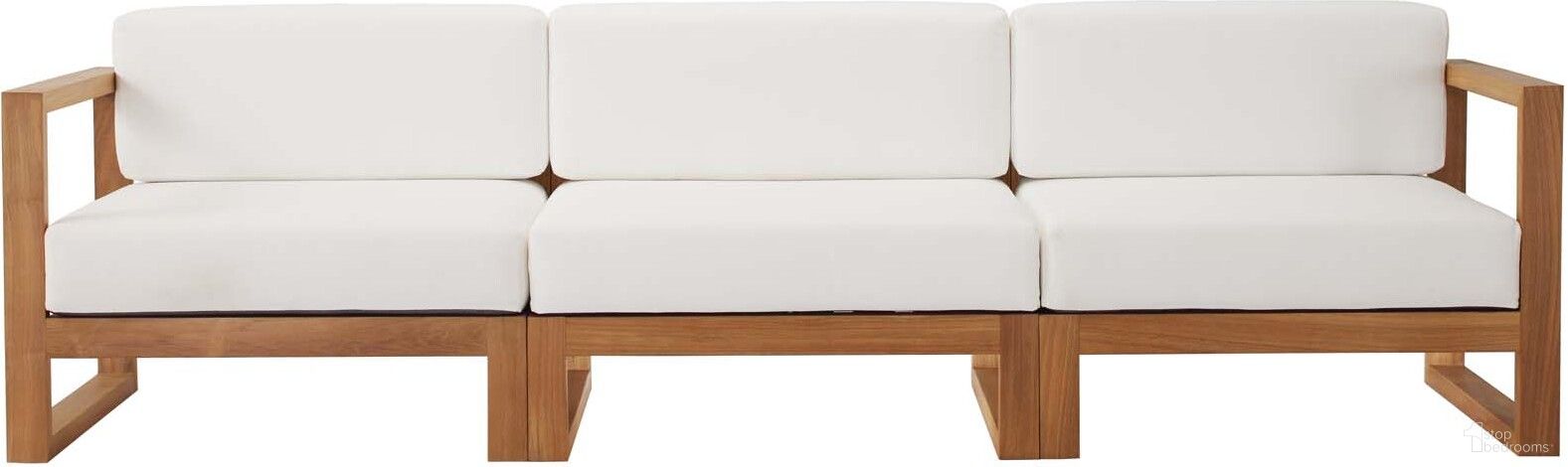 The appearance of Upland Outdoor Patio Teak Wood 3-Piece Sectional Sofa Set designed by Modway in the modern / contemporary interior design. This white piece of furniture was selected by 1StopBedrooms from Upland Collection to add a touch of cosiness and style into your home. Sku: EEI-4123-NAT-WHI-N;EEI-4124-NAT-WHI-N;EEI-4125-NAT-WHI-N. Material: Teak Wood.