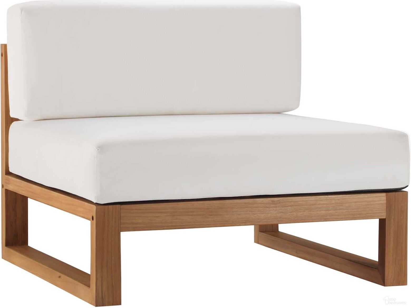 The appearance of Upland Outdoor Patio Teak Wood Armless Chair In Natural White designed by Modway in the modern / contemporary interior design. This natural white piece of furniture  was selected by 1StopBedrooms from Upland Collection to add a touch of cosiness and style into your home. Sku: EEI-4125-NAT-WHI. Material: Teak Wood.