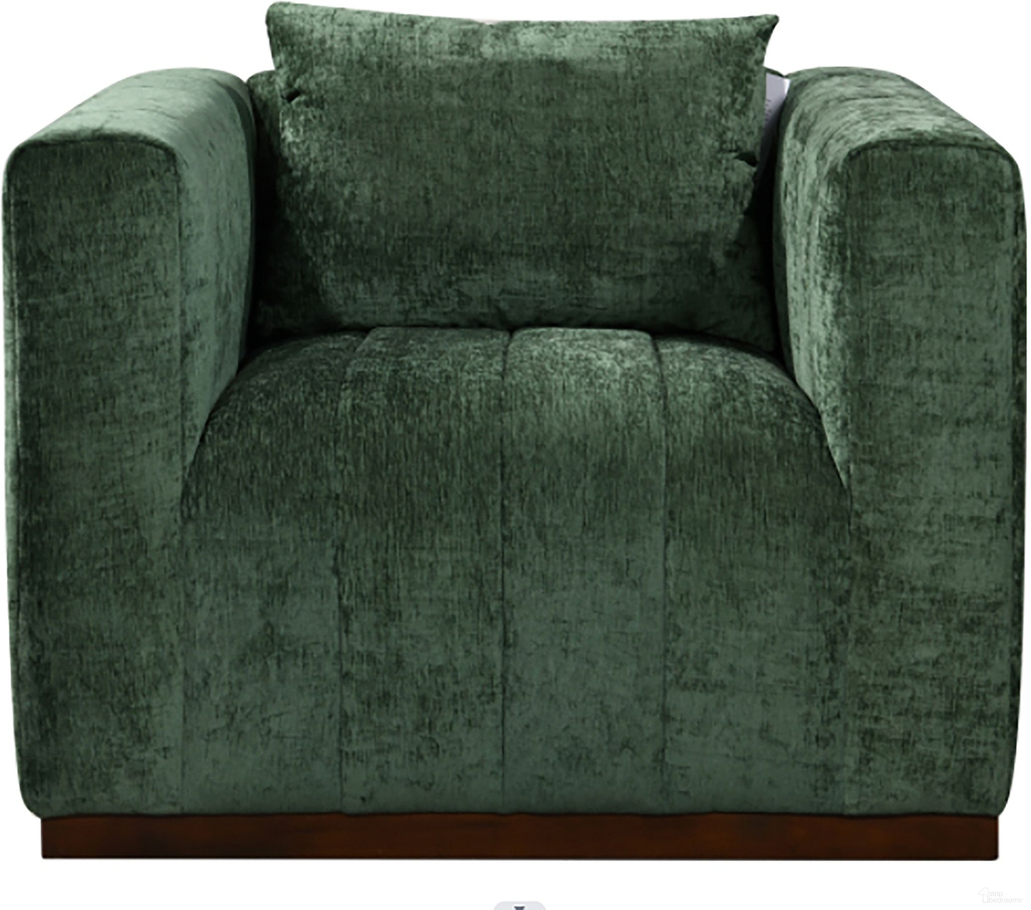 The appearance of Upton Lounge Chair with 1 Toss Pillows In Cypress Green designed by Moti in the transitional interior design. This green piece of furniture was selected by 1StopBedrooms from Upton Collection to add a touch of cosiness and style into your home. Sku: 88023075. Material: Wood.