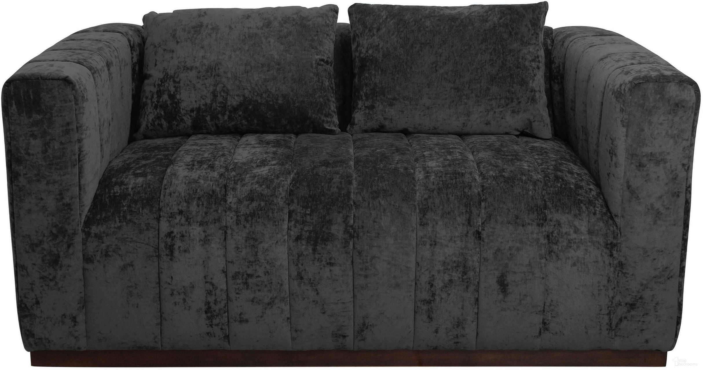 The appearance of Upton Loveseat In Black designed by Moti in the transitional interior design. This black piece of furniture was selected by 1StopBedrooms from Upton Collection to add a touch of cosiness and style into your home. Sku: 88023080. Material: Wood.