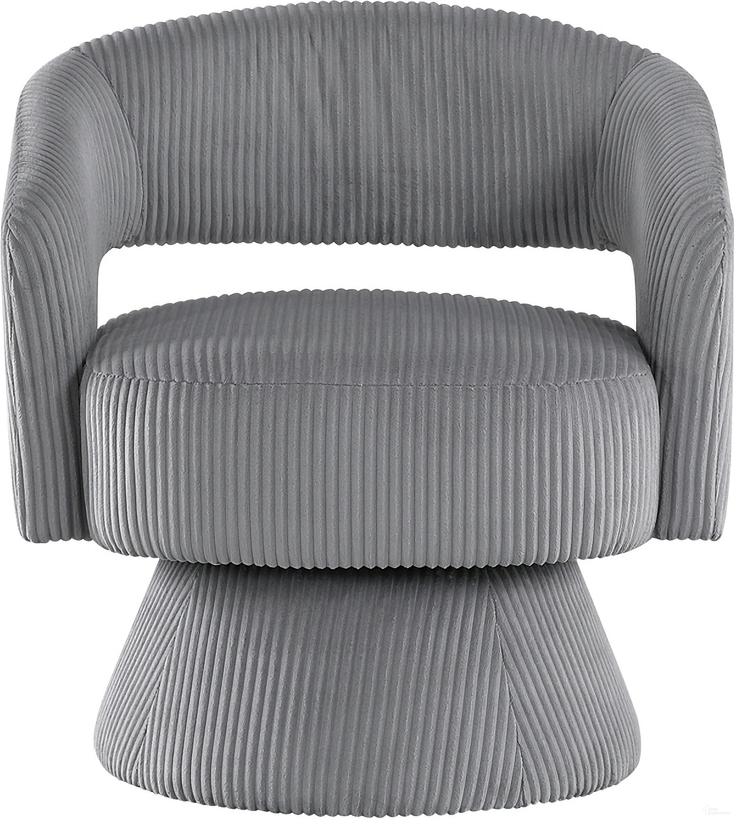 The appearance of Upton Swivel Chair In Dark Gray designed by Homelegance in the modern / contemporary interior design. This dark gray piece of furniture was selected by 1StopBedrooms from Upton Collection to add a touch of cosiness and style into your home. Sku: 1013DGY-1. Material: Corduroy.