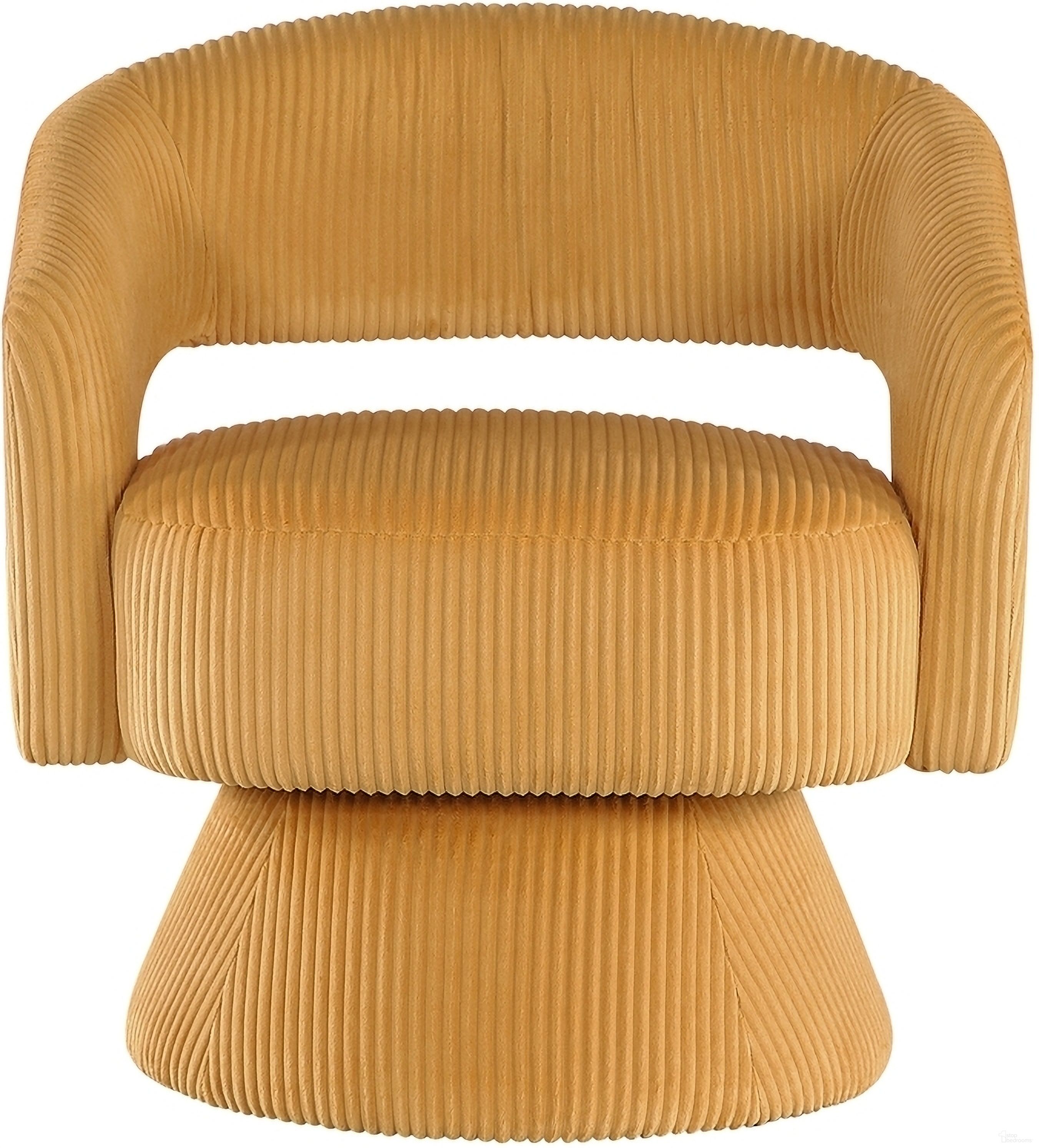 The appearance of Upton Swivel Chair In Yellow designed by Homelegance in the modern / contemporary interior design. This yellow piece of furniture  was selected by 1StopBedrooms from Upton Collection to add a touch of cosiness and style into your home. Sku: 1013YLW-1. Material: Corduroy.