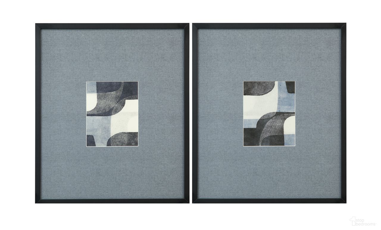 Urban Bound Framed Print Set of 2 In Matte Black