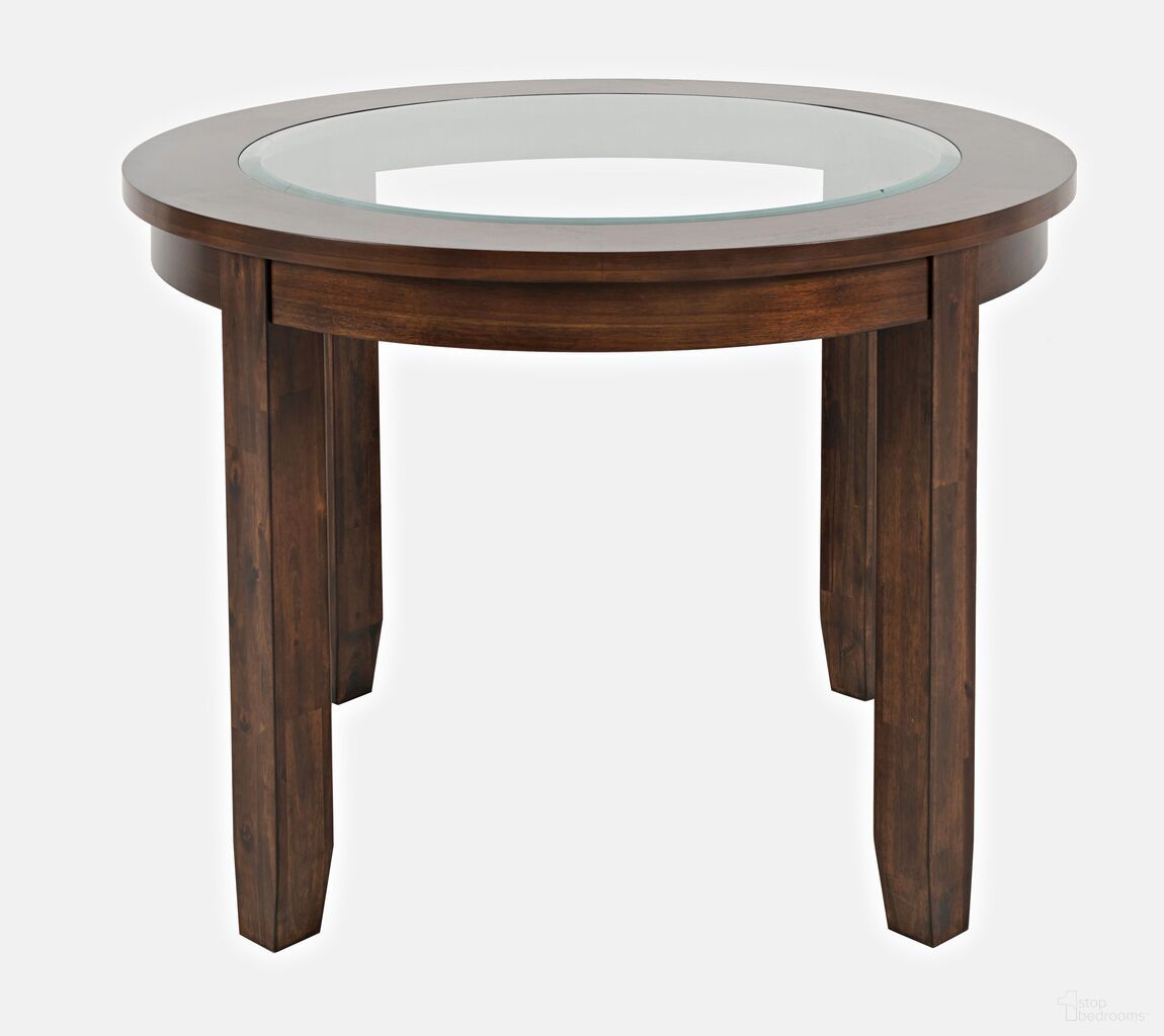 The appearance of Urban Icon 42 Inch Round Glass Inlay Dining Table In Merlot designed by Jofran in the modern / contemporary interior design. This merlot piece of furniture was selected by 1StopBedrooms from Urban Icon Collection to add a touch of cosiness and style into your home. Sku: 2005-42. Table Base Style: Legs. Table Top Shape: Round. Size: 42". Material: Acacia.