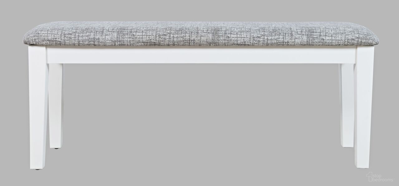 The appearance of Urban Icon 45 Inch Upholstered Dining Bench In White designed by Jofran in the modern / contemporary interior design. This white piece of furniture  was selected by 1StopBedrooms from Urban Icon Collection to add a touch of cosiness and style into your home. Sku: 2003-45KD. Material: Acacia.