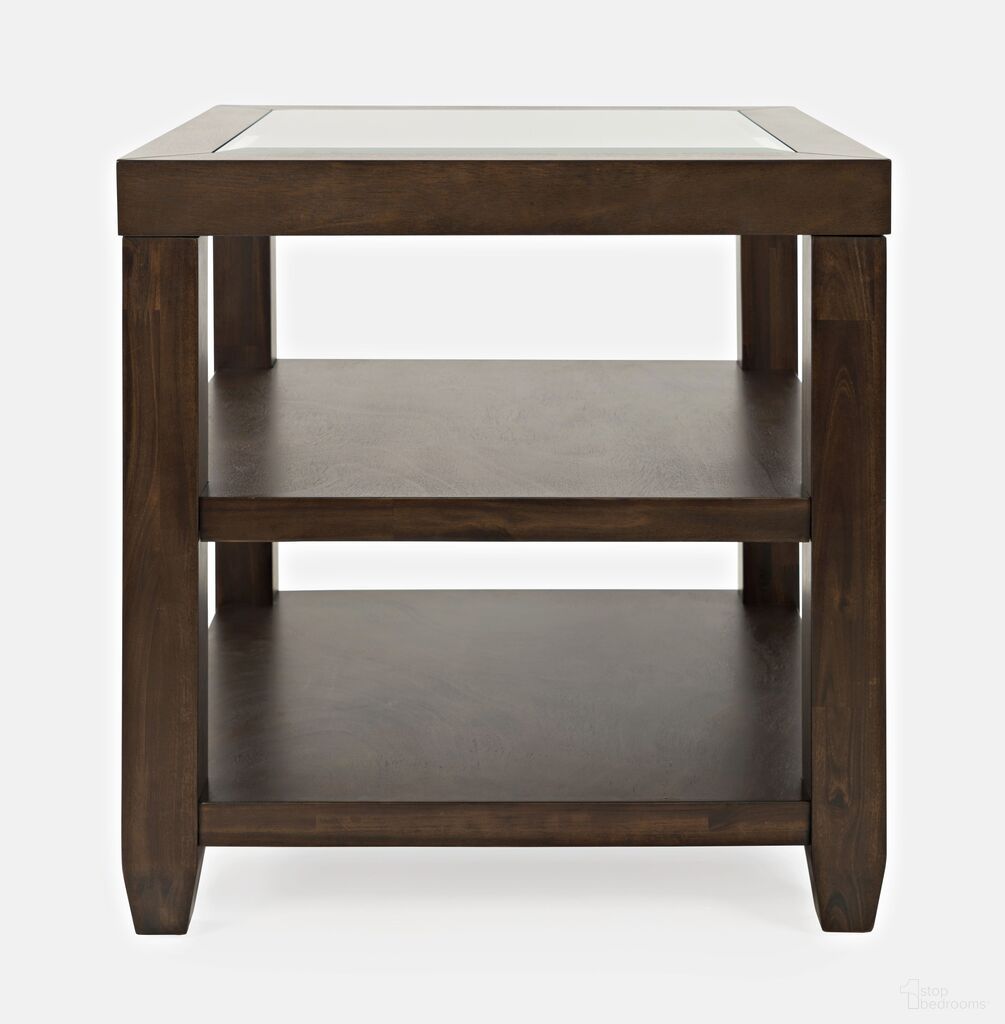 The appearance of Urban Icon Glass Inlay End Table with Storage In Merlot designed by Jofran in the modern / contemporary interior design. This merlot piece of furniture was selected by 1StopBedrooms from Urban Icon Collection to add a touch of cosiness and style into your home. Sku: 2002-3. Material: Acacia.