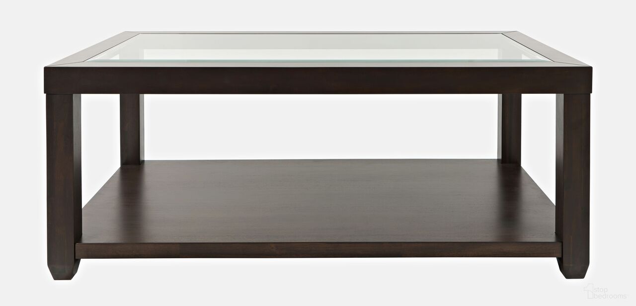 The appearance of Urban Icon Rectangular Glass Inlay Coffee Table In Merlot designed by Jofran in the modern / contemporary interior design. This merlot piece of furniture  was selected by 1StopBedrooms from Urban Icon Collection to add a touch of cosiness and style into your home. Sku: 2002-1. Material: Acacia.