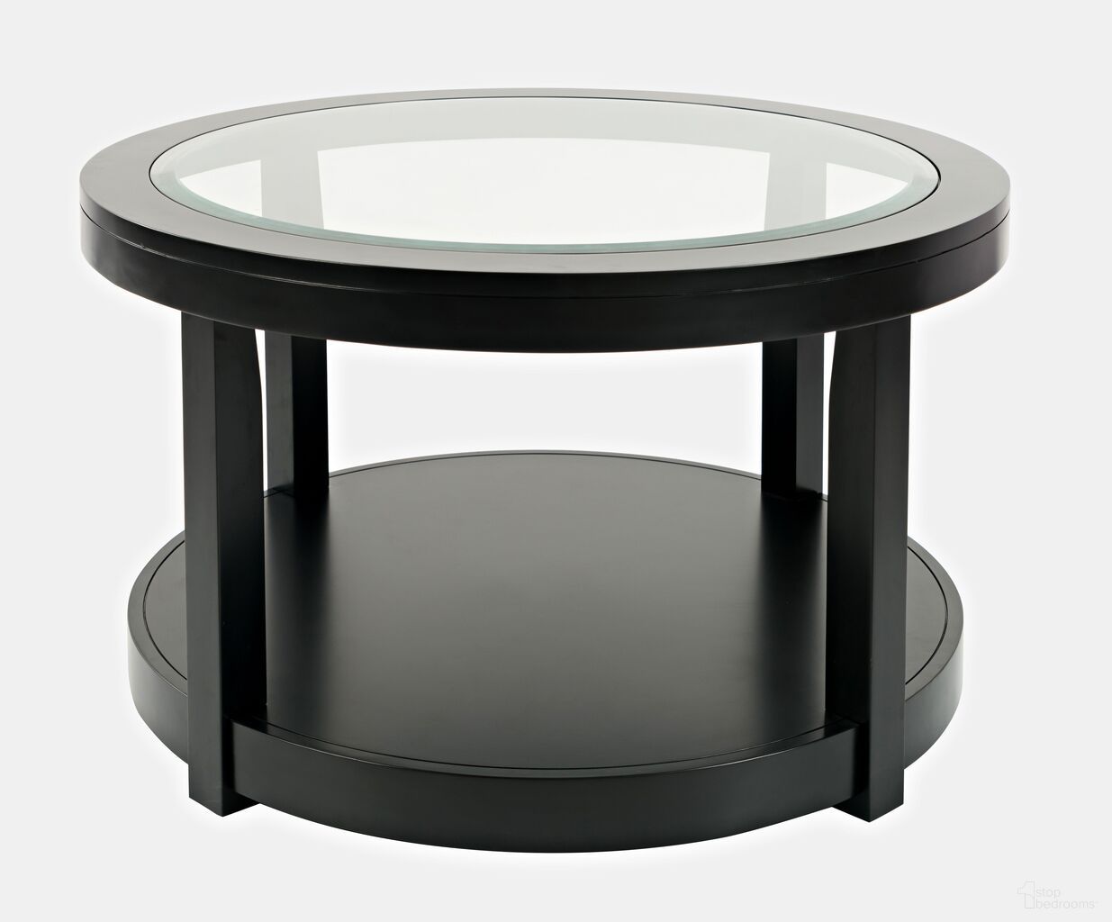 The appearance of Urban Icon Round Glass Inlay Coffee Table In Black designed by Jofran in the modern / contemporary interior design. This black piece of furniture was selected by 1StopBedrooms from Urban Icon Collection to add a touch of cosiness and style into your home. Sku: 2001-2. Material: Acacia.