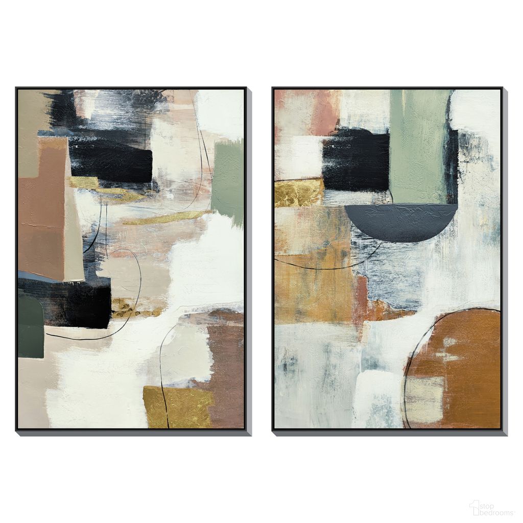 Urban Neutralism Diptych Canvas Wall Art Set of 2 In Multi