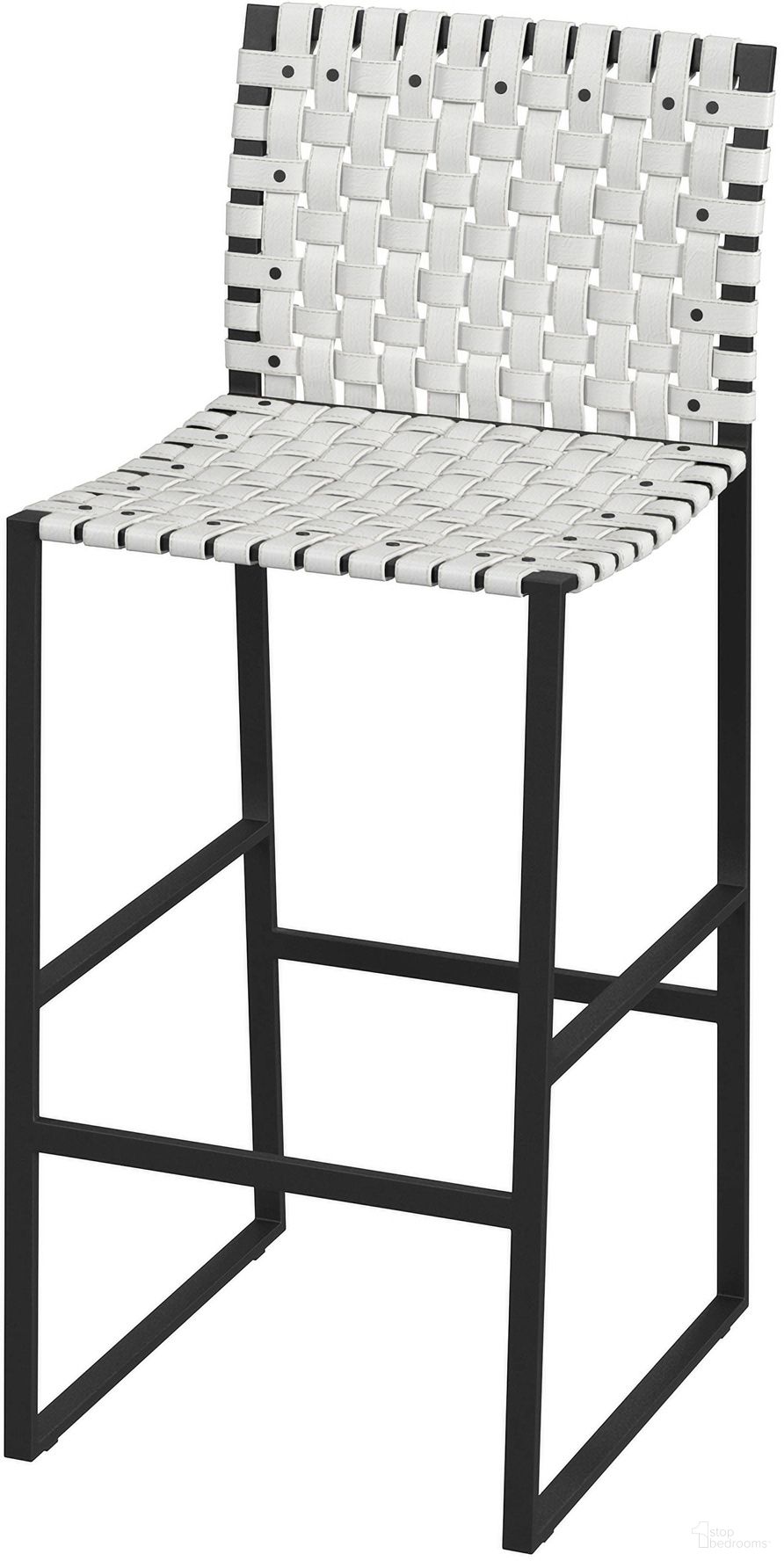 The appearance of Urban Woven Leather Rectangular 28 Inch Barstool In White designed by Butler Specialty Company in the industrial interior design. This white piece of furniture was selected by 1StopBedrooms from Urban Collection to add a touch of cosiness and style into your home. Sku: 5445411. Material: Iron.